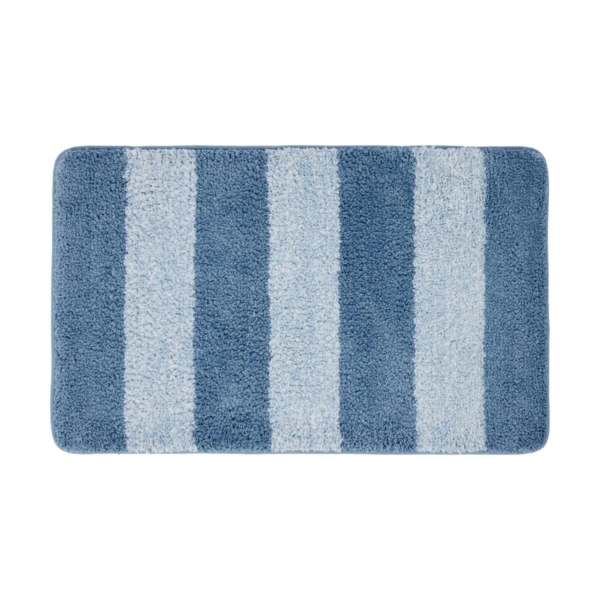 1 Memory Foam Bath Mat - Blue, 1 of 5