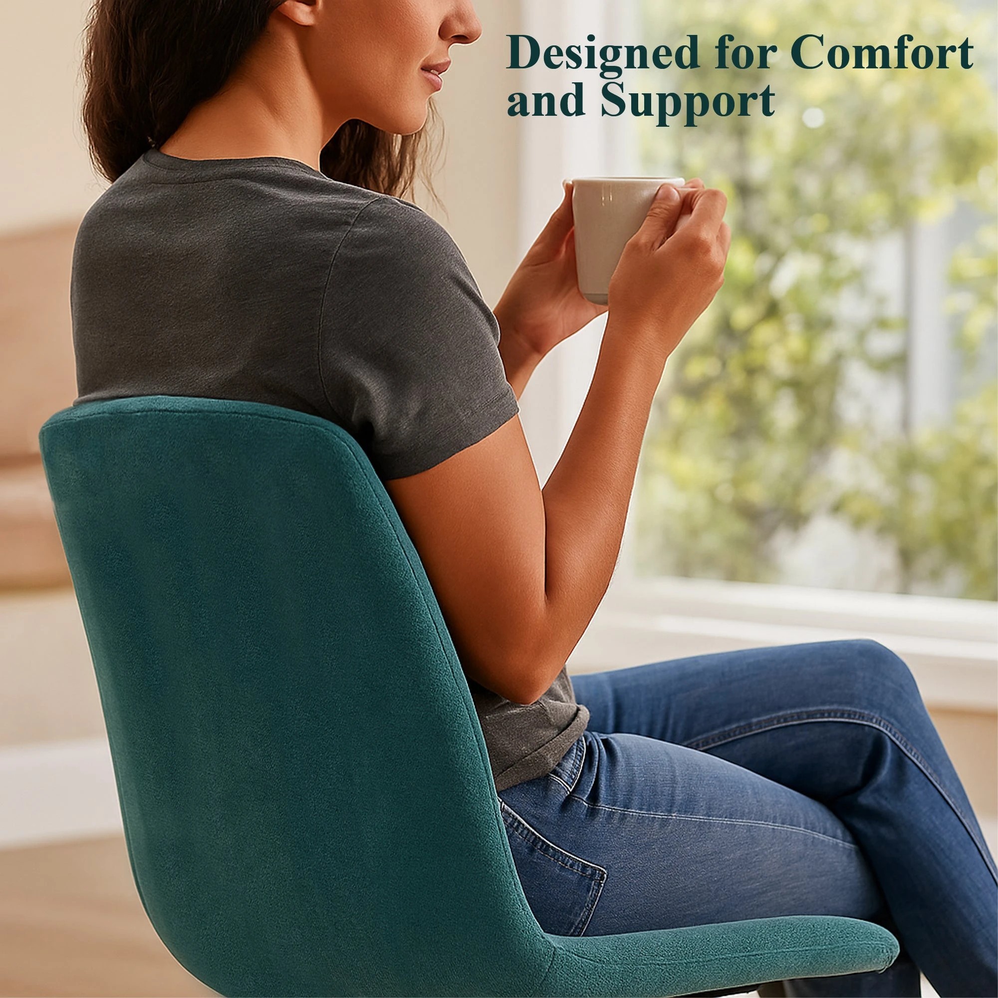 8 Foret Peacock Blue Velvet Upholstered Dining Chairs Black Metal Legs Set Of 4, 8 of 10