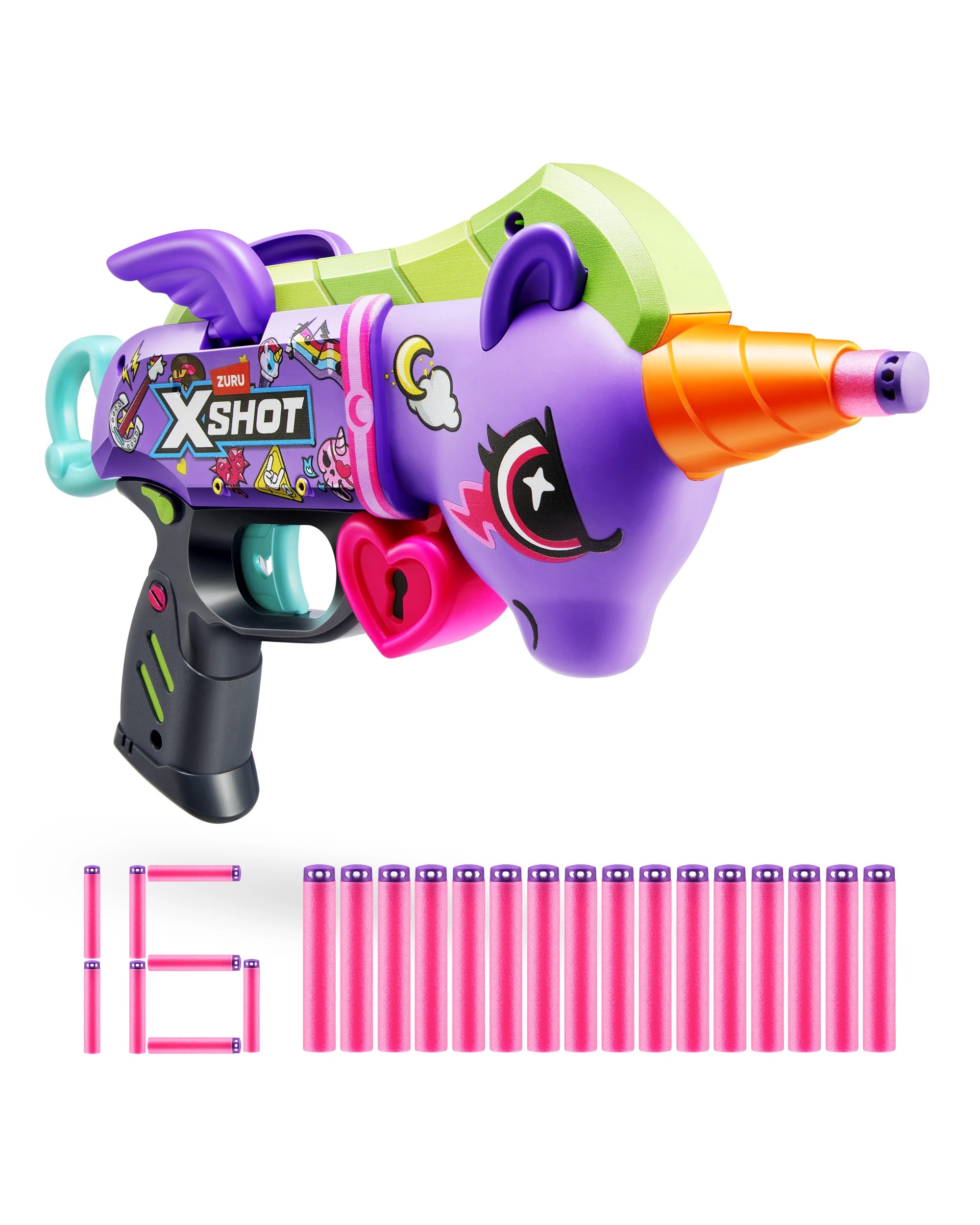 1 Xshot Purple Blastercorn (16 Darts) By Zuru - Purple, 1 of 6