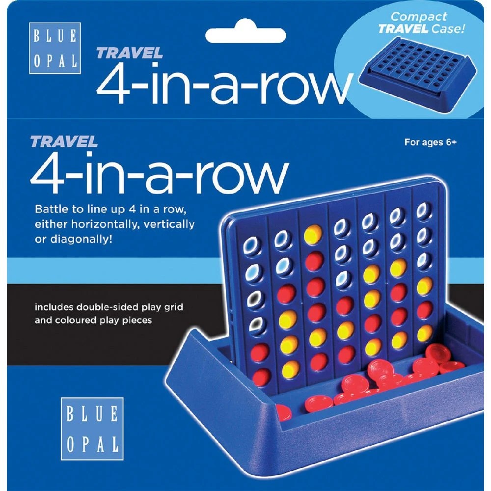 1 Blue Opal 4 in a Row Travel Game, 1 of 1