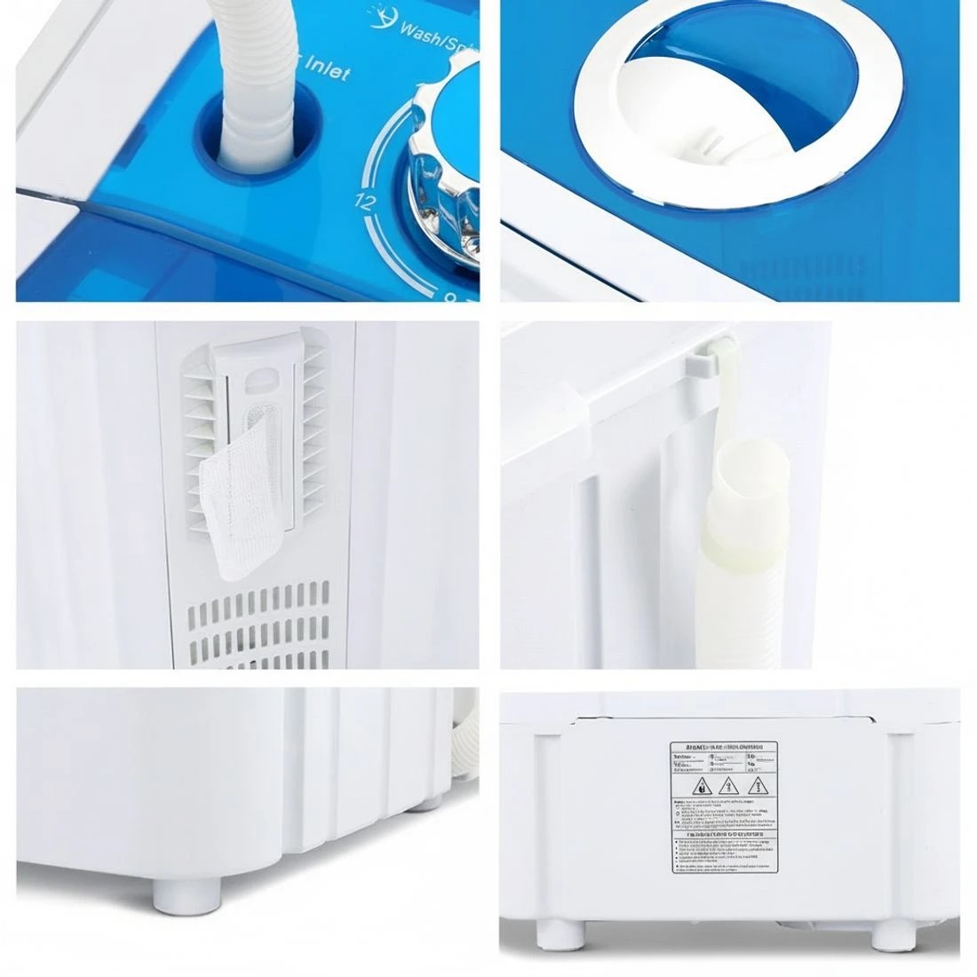 7 Devanti Portable Washing Machine 4.6KG - Blue, 7 of 7