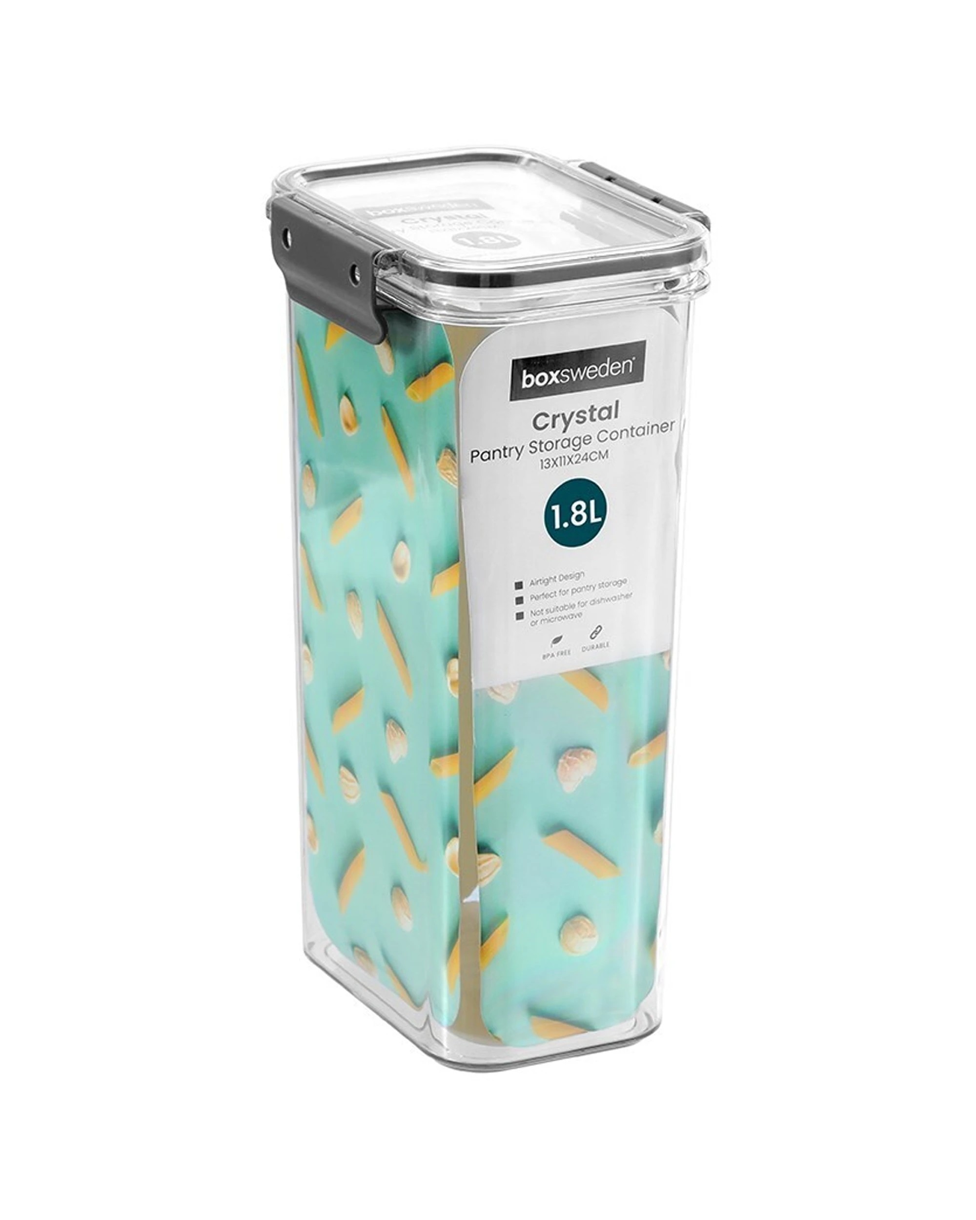 2 Boxsweden 4PK Crystal 1.8L Pantry Storage Container Airtight Durable - Clear, 2 of 7