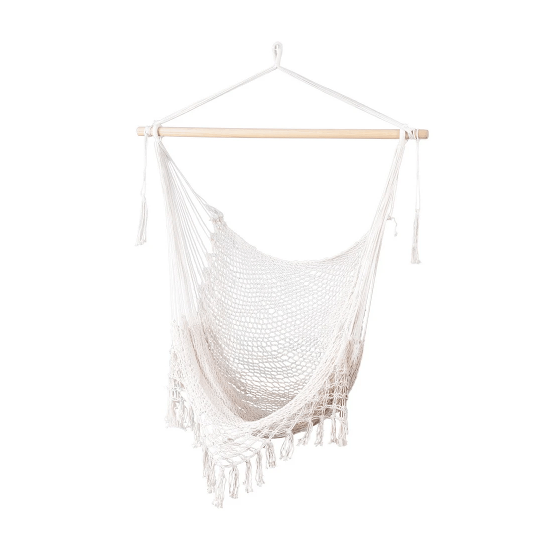 1 Gardeon Hammock Chair Swing Camping Mesh - Beige, 1 of 6