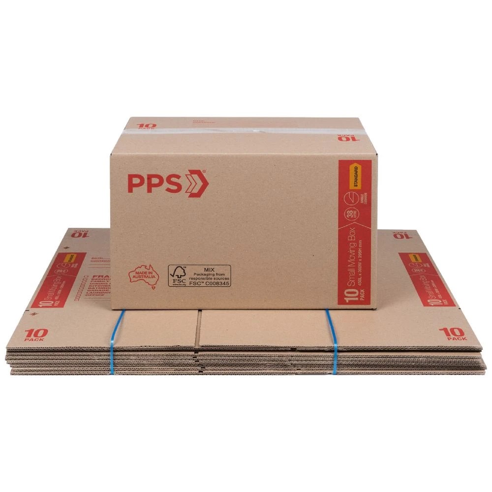 1 PPS Moving Boxes 450 x 300 x 295mm 10 Pack, 1 of 4