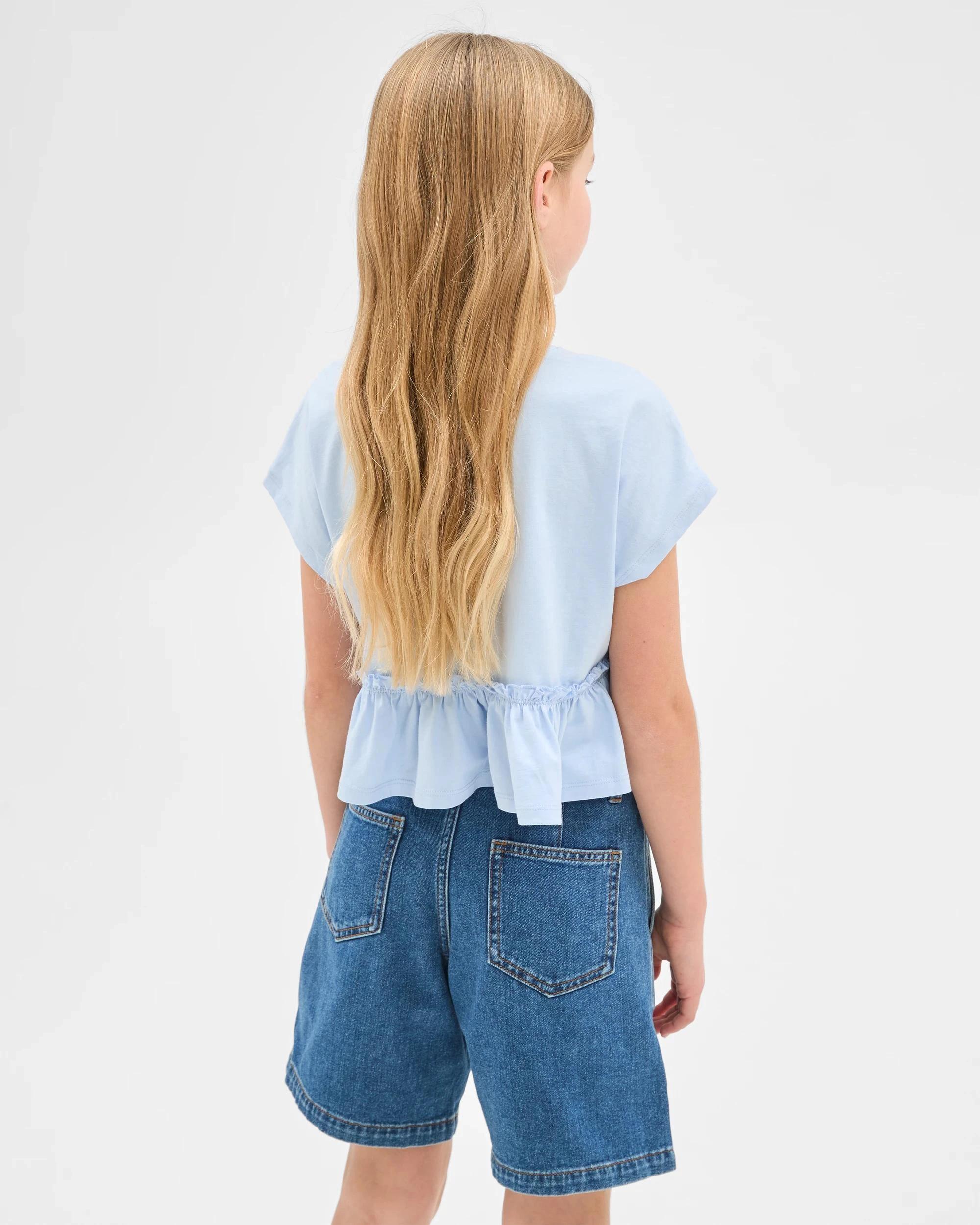 3 Target Australian Cotton Ruffle T-Shirt TIDAL BLUE, 3 of 5