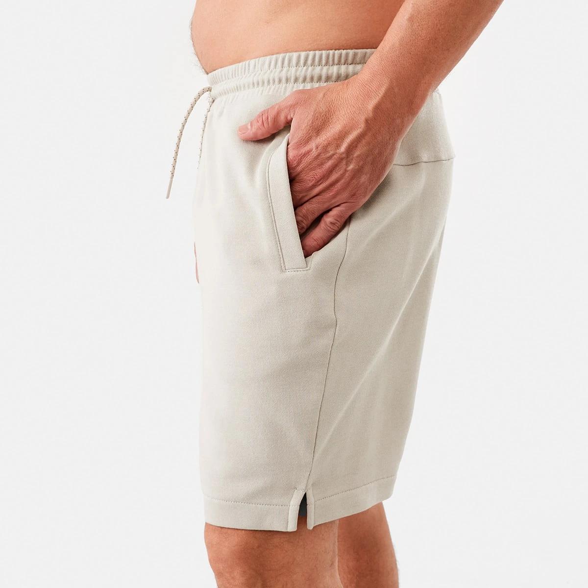 2 Active Mens Terry Shorts Sil Beige, 2 of 7