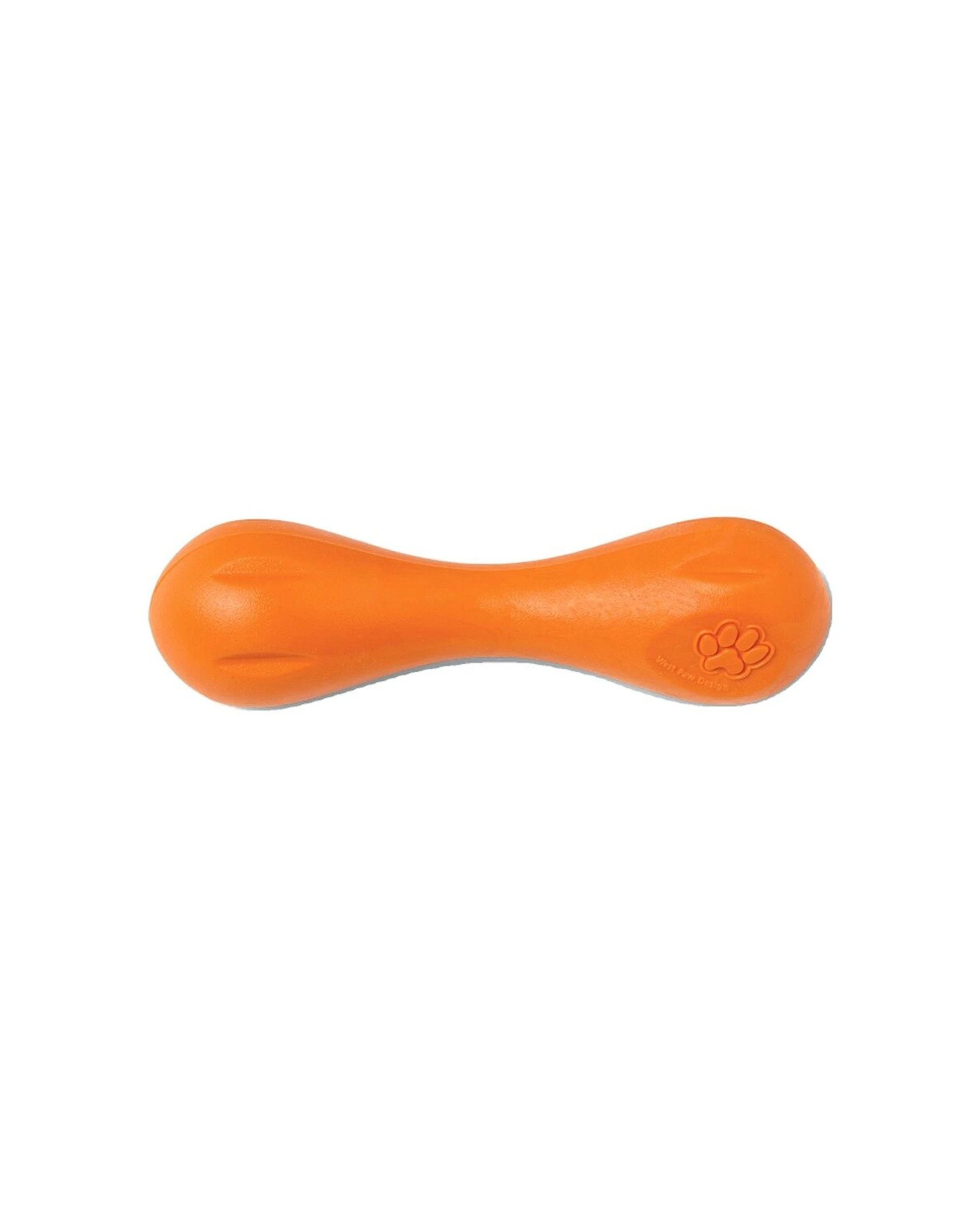 1 West Paw Hurley Bone Dog Chew Toy Extra Small Fetch For Heavy Chewers Floats - Orange, 1 of 1