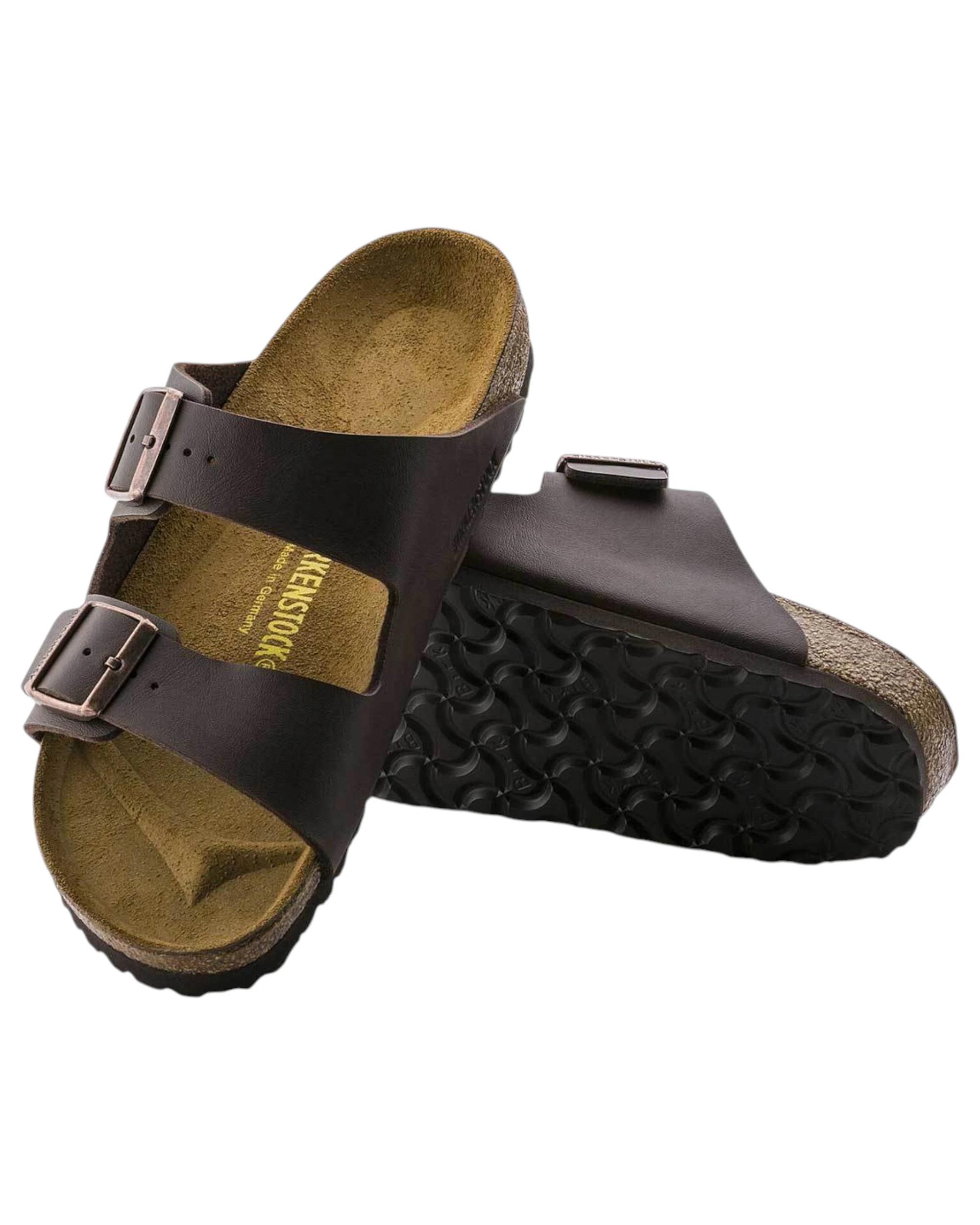 6 Birkenstock Unisex Arizona Birko-Flor Slip On Sandals DARK BROWN, 6 of 6