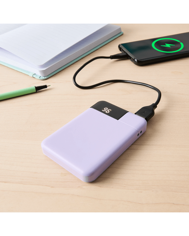 USB-A to USB-C 15W 5000mAh Portable Charger - Pu