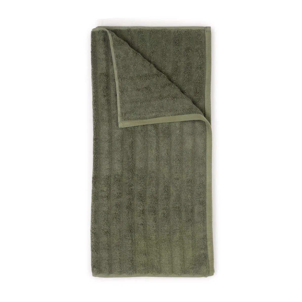 1 Thick Ribbed Australian Cotton Bath Towel - Forest Green, 1 of 5