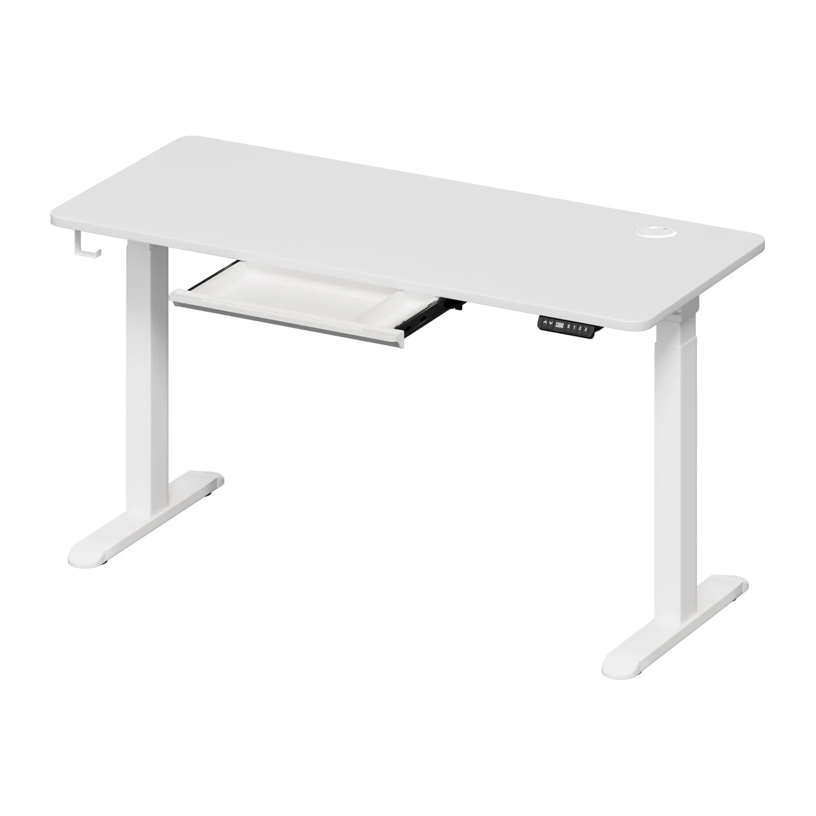 1 Oikiture 140cm Electric Standing Desk With Drawer Height Adjustable
 - White, 1 of 4