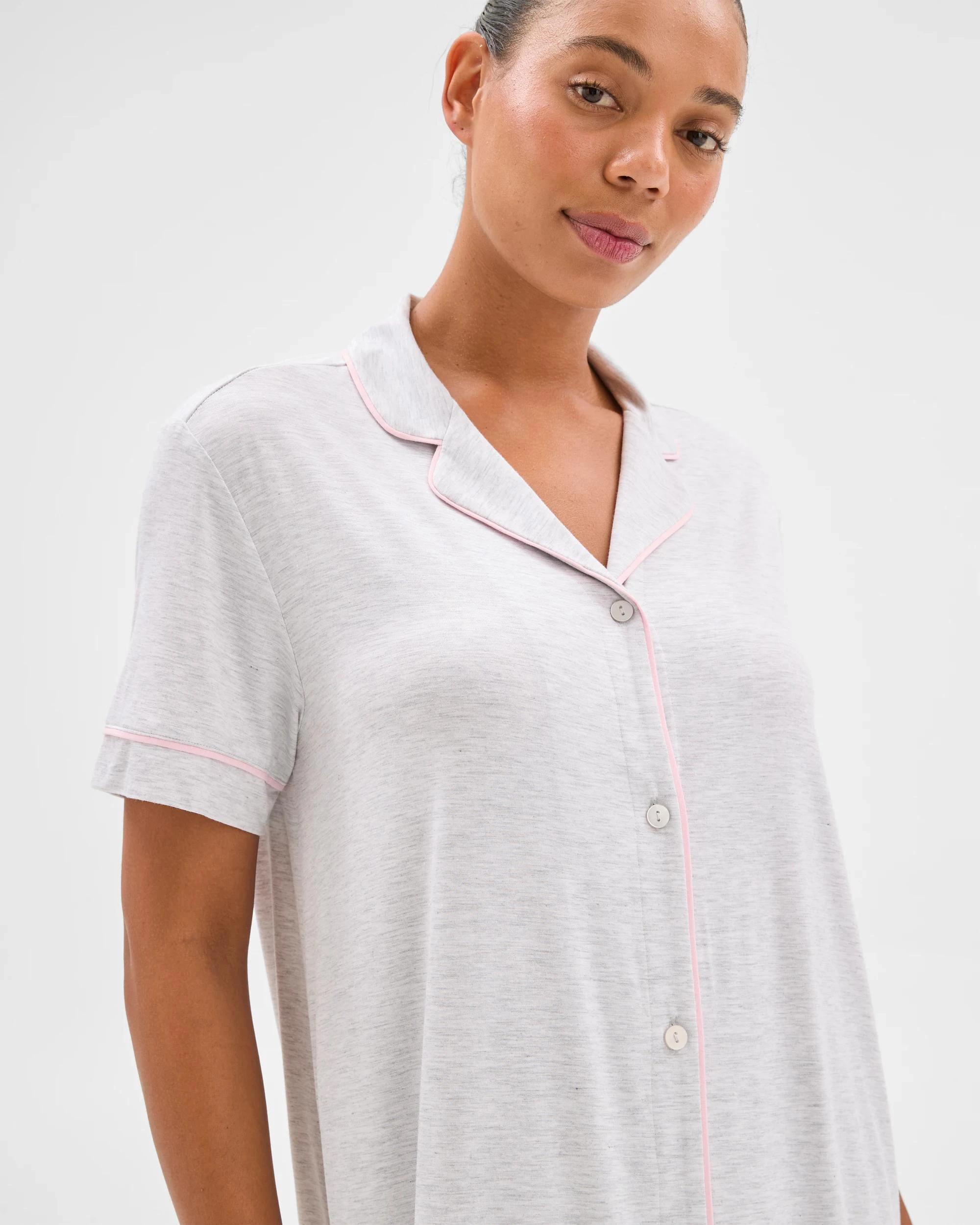 3 Target Woman Bamboo Soft Nightshirt GREY / PINK, 3 of 5