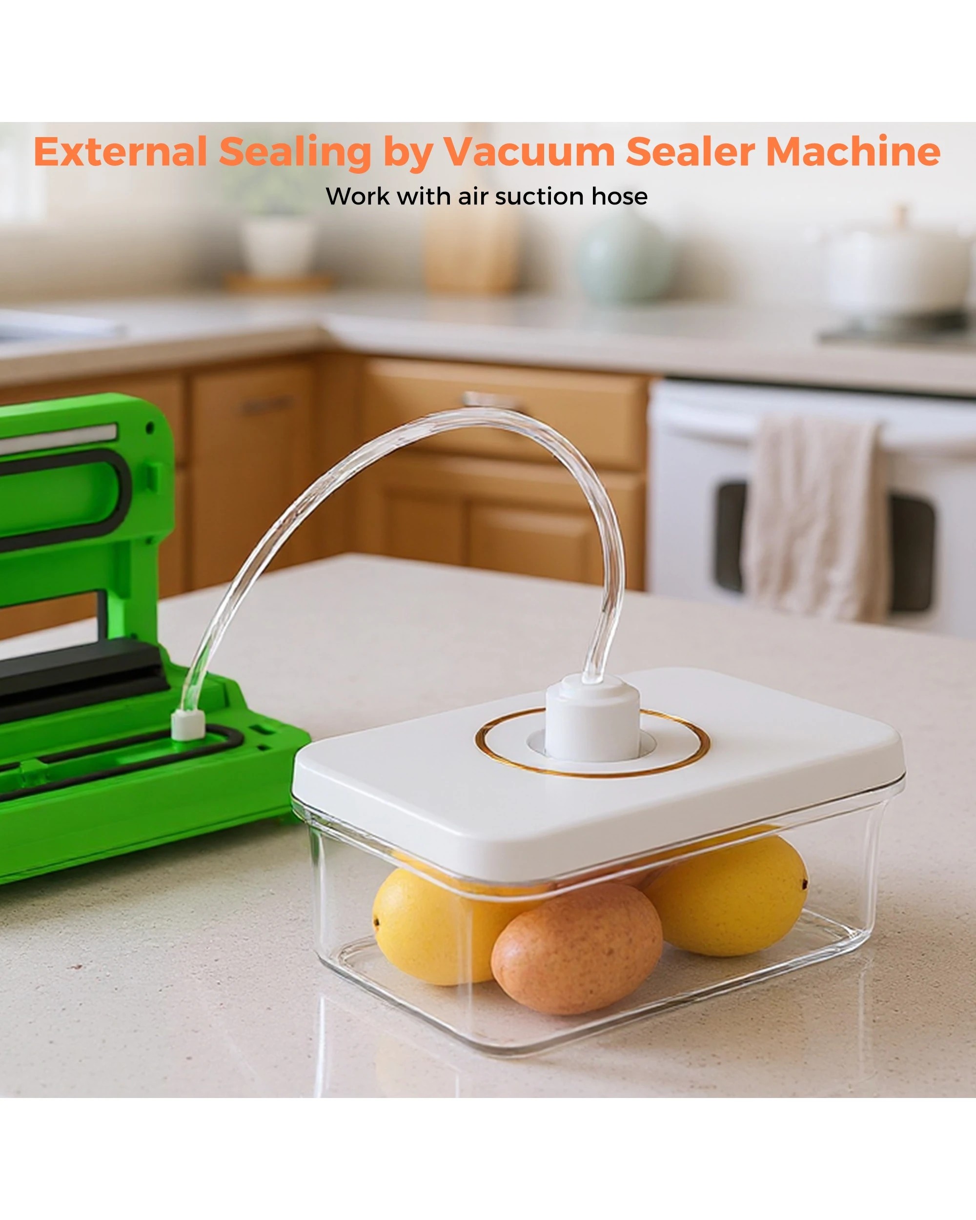 6 Advwin Vacuum Sealer Box Set, Vacuum Food Sealer With 3 Airtight Food Storage Containers, 6 of 8