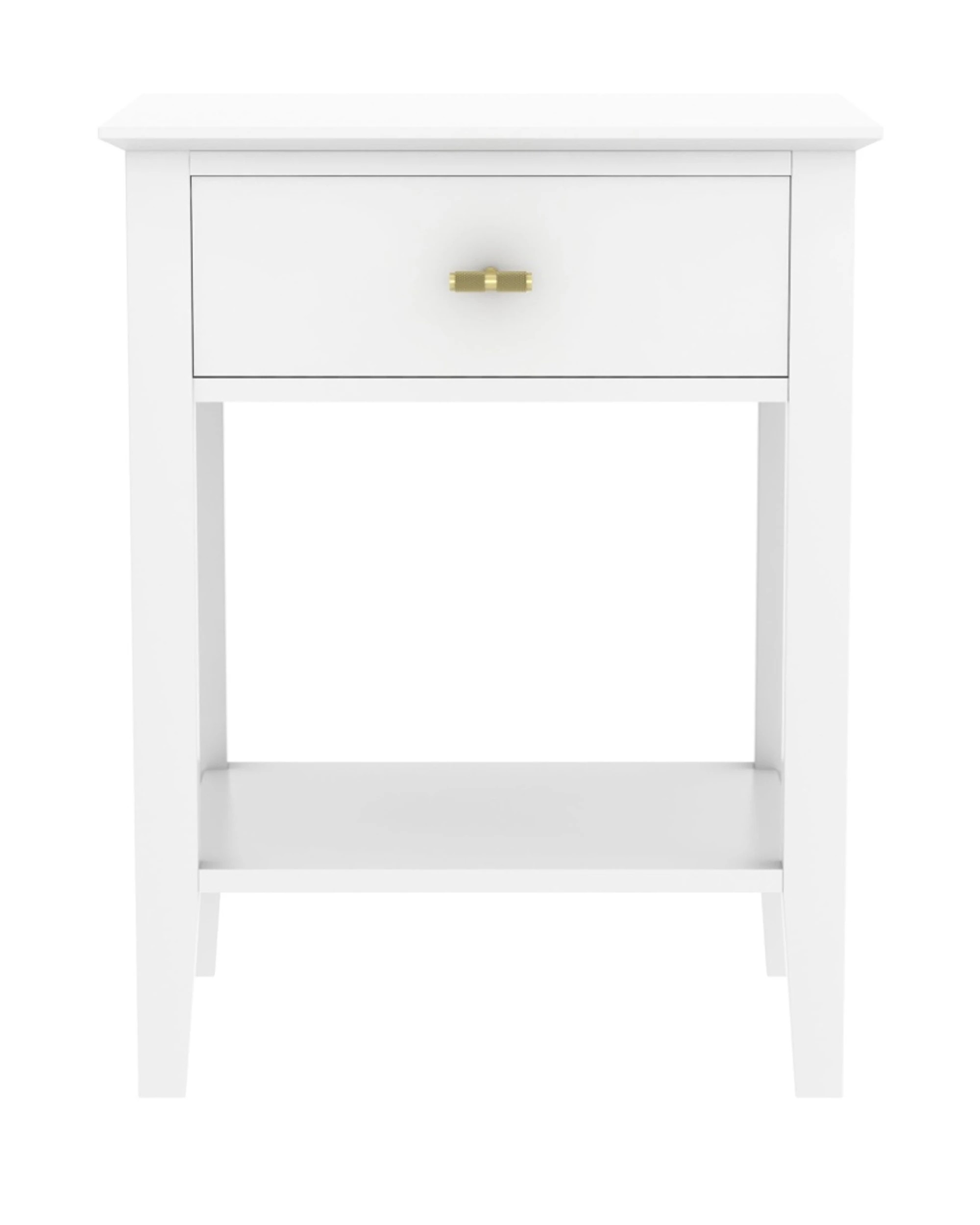 4 Alpine Bay Harper 1 Drawer Side Table Interior Decor Classic Design 48x35x61.5cm - White, 4 of 7