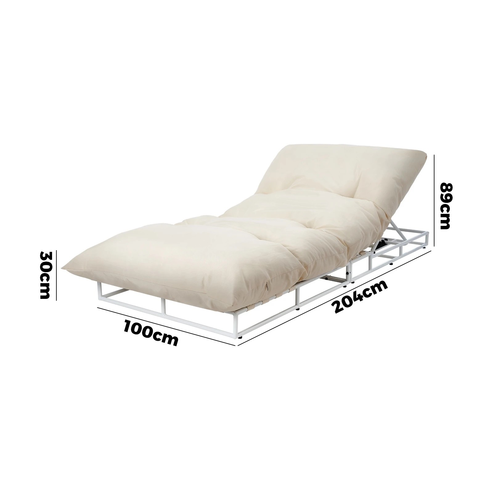 9 Livsip 2pcs Outdoor Sun Lounge Day Bed Patio Garden Chairs
 - Beige, 9 of 9