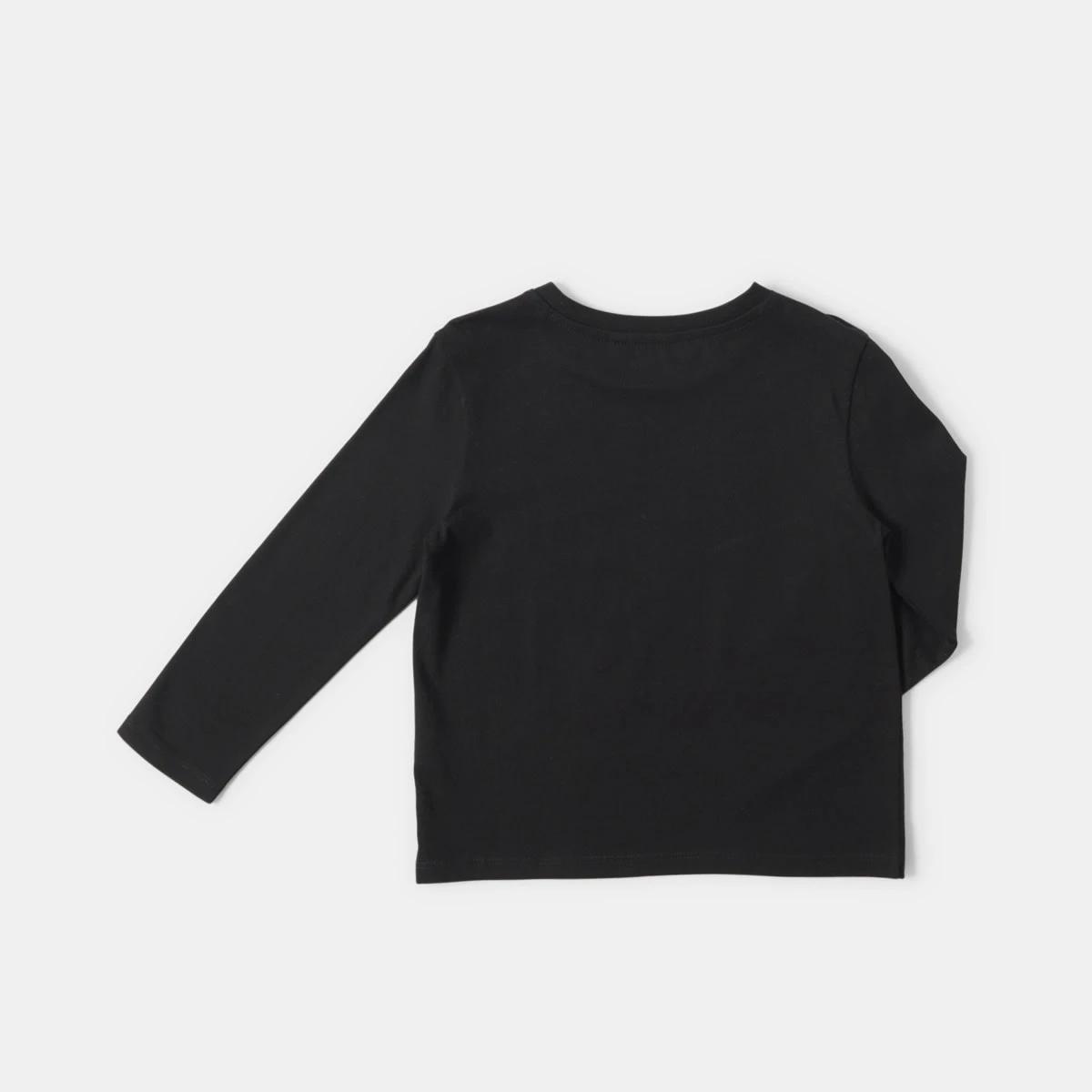 8 Long Sleeve Plain T-shirt Black, 8 of 8