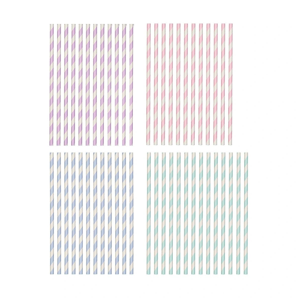 1 50 Pack Pastel Paper Straws, 1 of 5