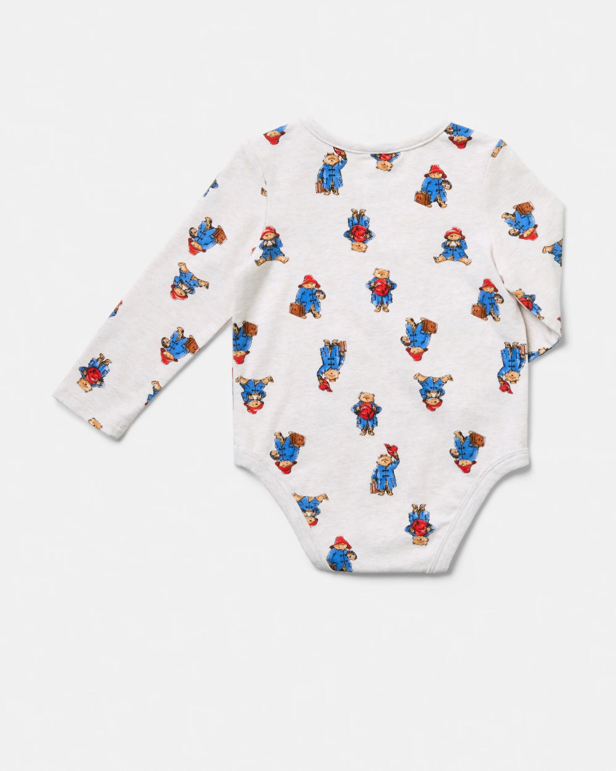 2 Paddington Bear License Long Sleeve Print Bodysuit Paddington, 2 of 3