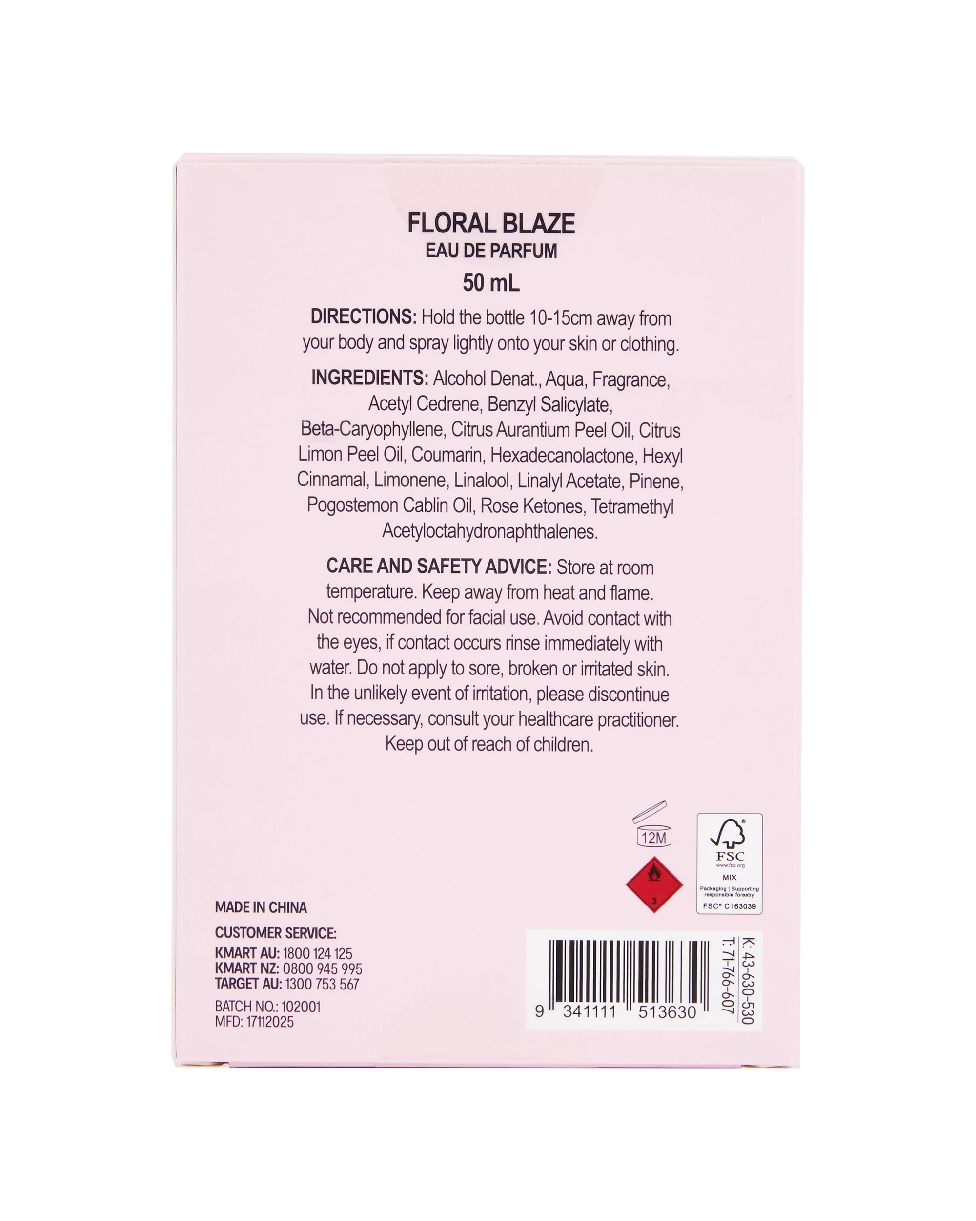 6 OXX Fragrance Floral Blaze Eau De Parfum 50ml, 6 of 6