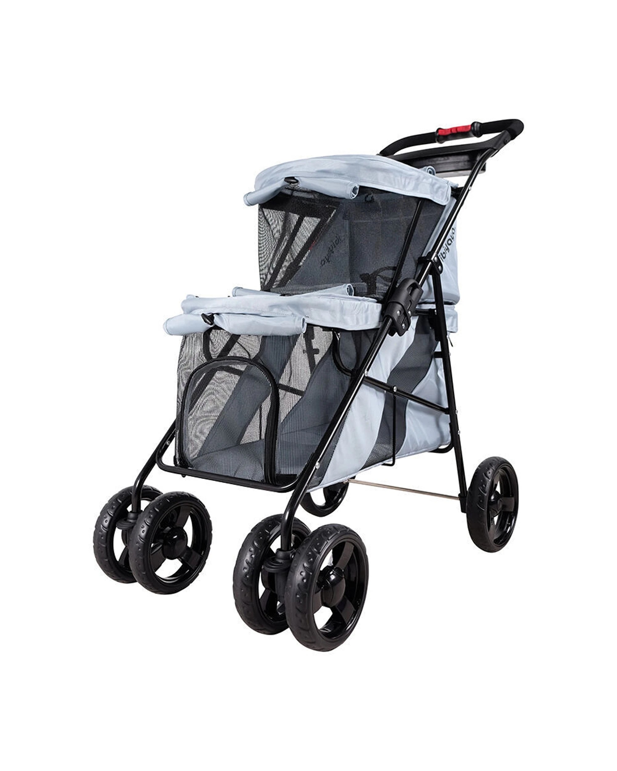 6 Ibiyaya Double Decker Pet Stroller For Multiple Pets Scratch Resistant - Grey, 6 of 6