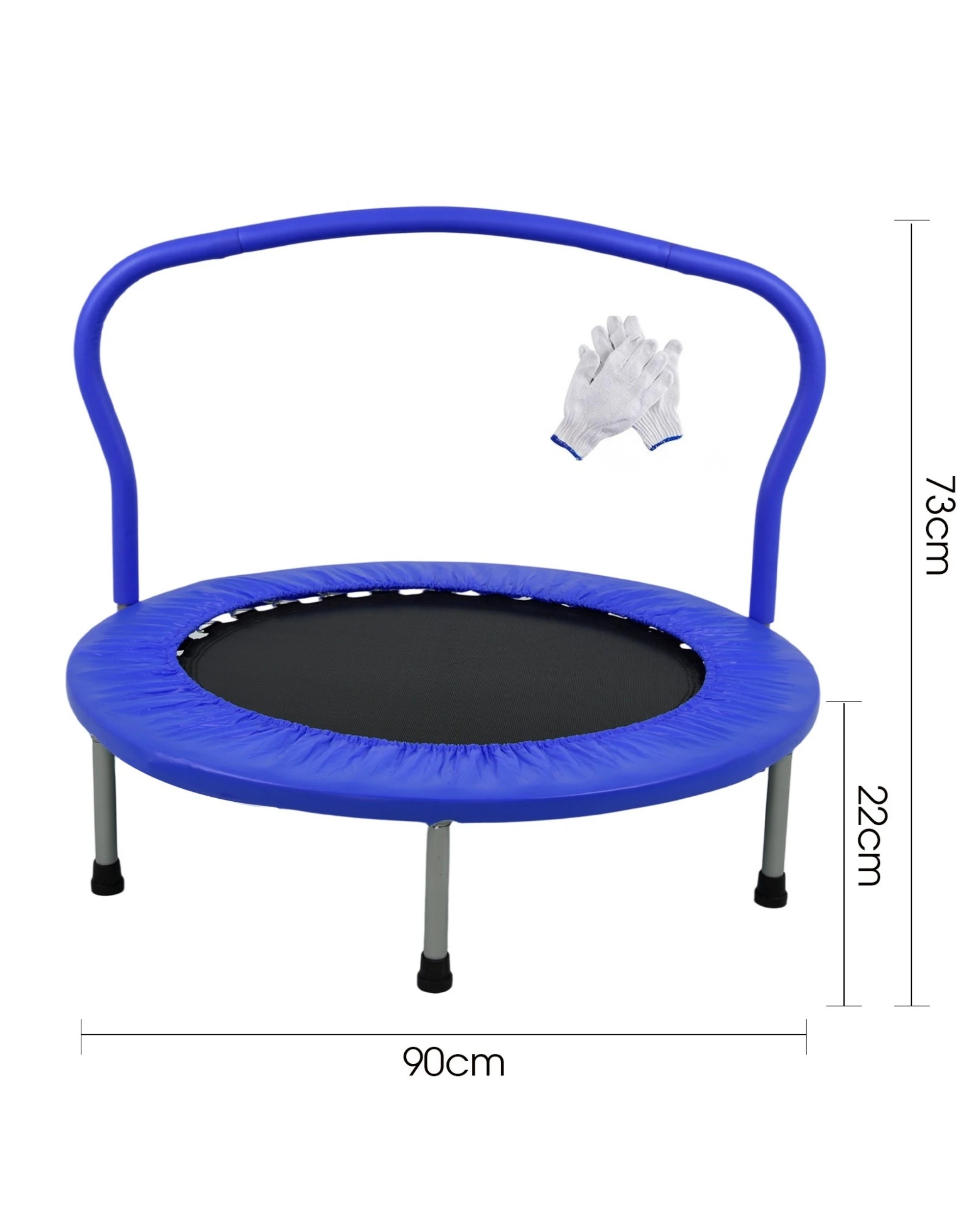 6 Advwin Trampoline for Kids 36 Inch, Foldable Fitness Rebounder Mini Trampoline, Max Limit 150KG, Blue, 6 of 6