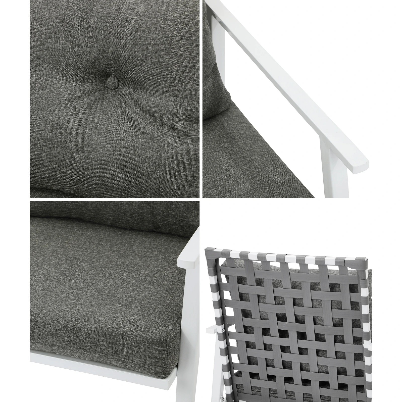 5 Livsip Outdoor Rattan Chairs Setting Garden Patio Lounge Armchair 2PCS - Multi, 5 of 9