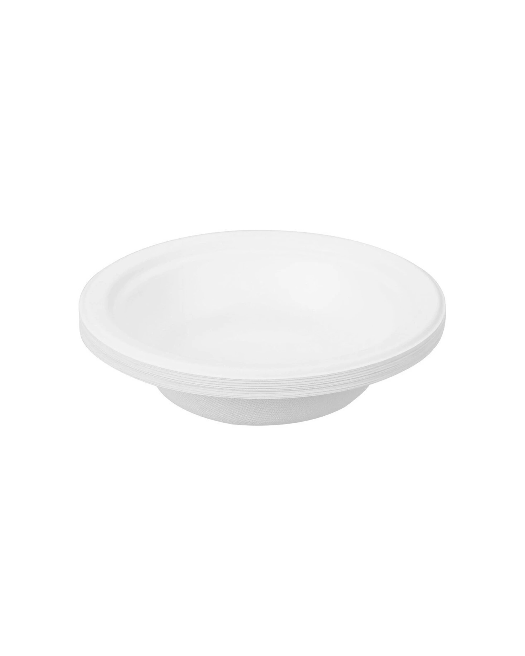3 12pc Lemon & Lime Eco/biodegradable/compostable Disposable 18cm Side Bowl White
 - White, 3 of 3