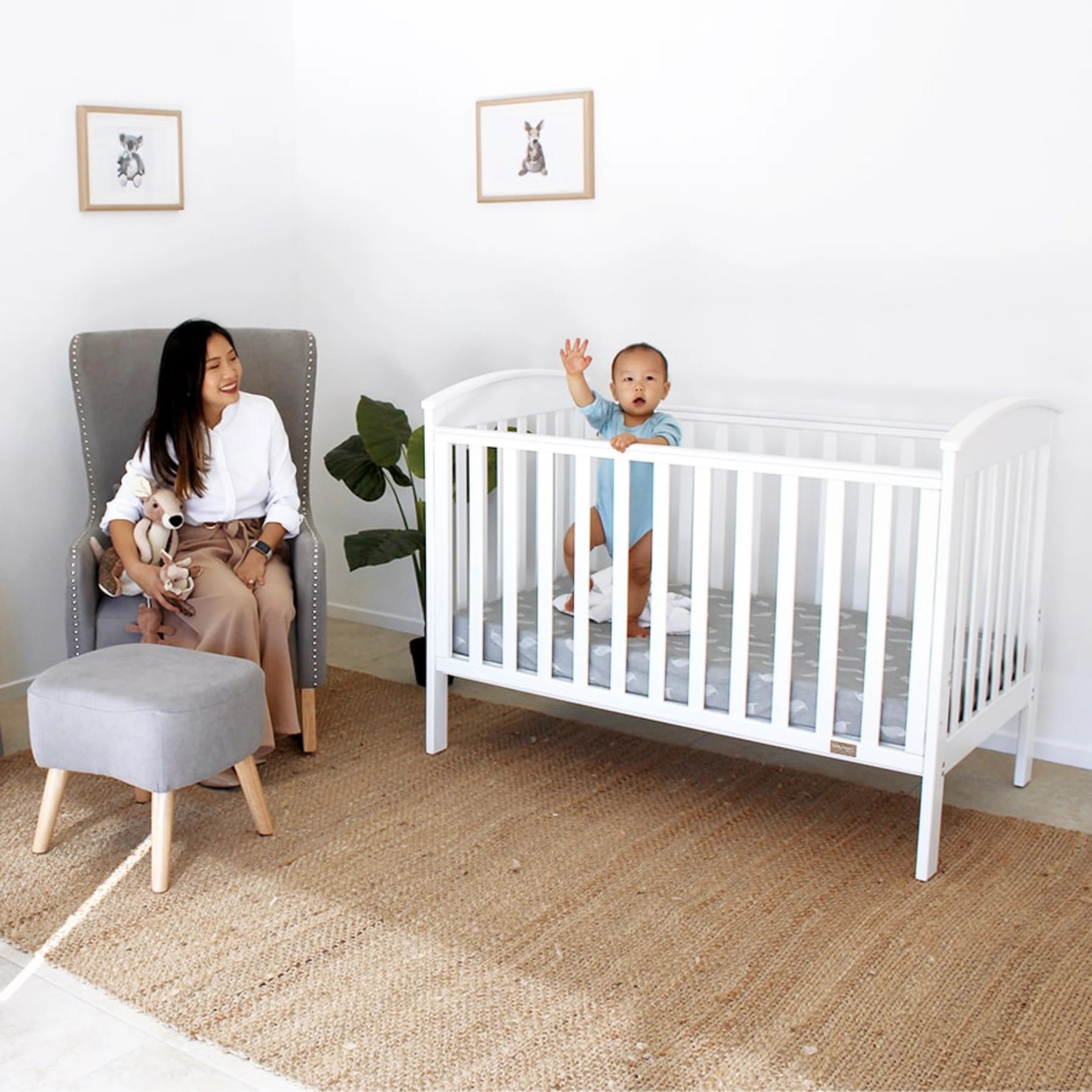 2 Babyhood Classic Curve Cot - White, 2 of 4
