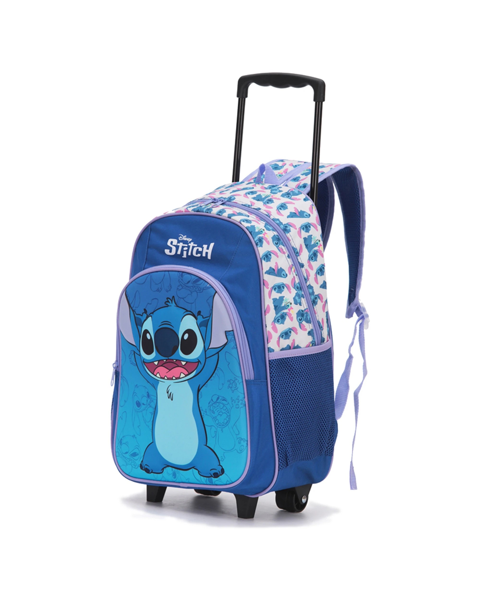 1 Disney Stitch 17 Inch Trolley Backpack Kids Wheeled Officially Licensed - Blue, 1 of 4
