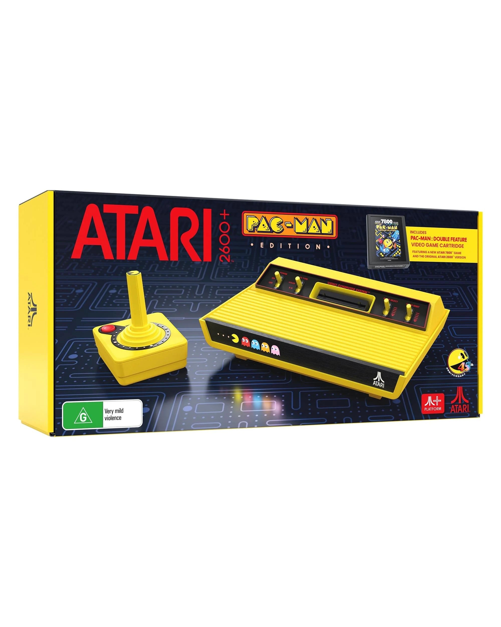 1 Atari 2600+ PAC-MAN Edition Console and Joystick - Yellow, 1 of 6