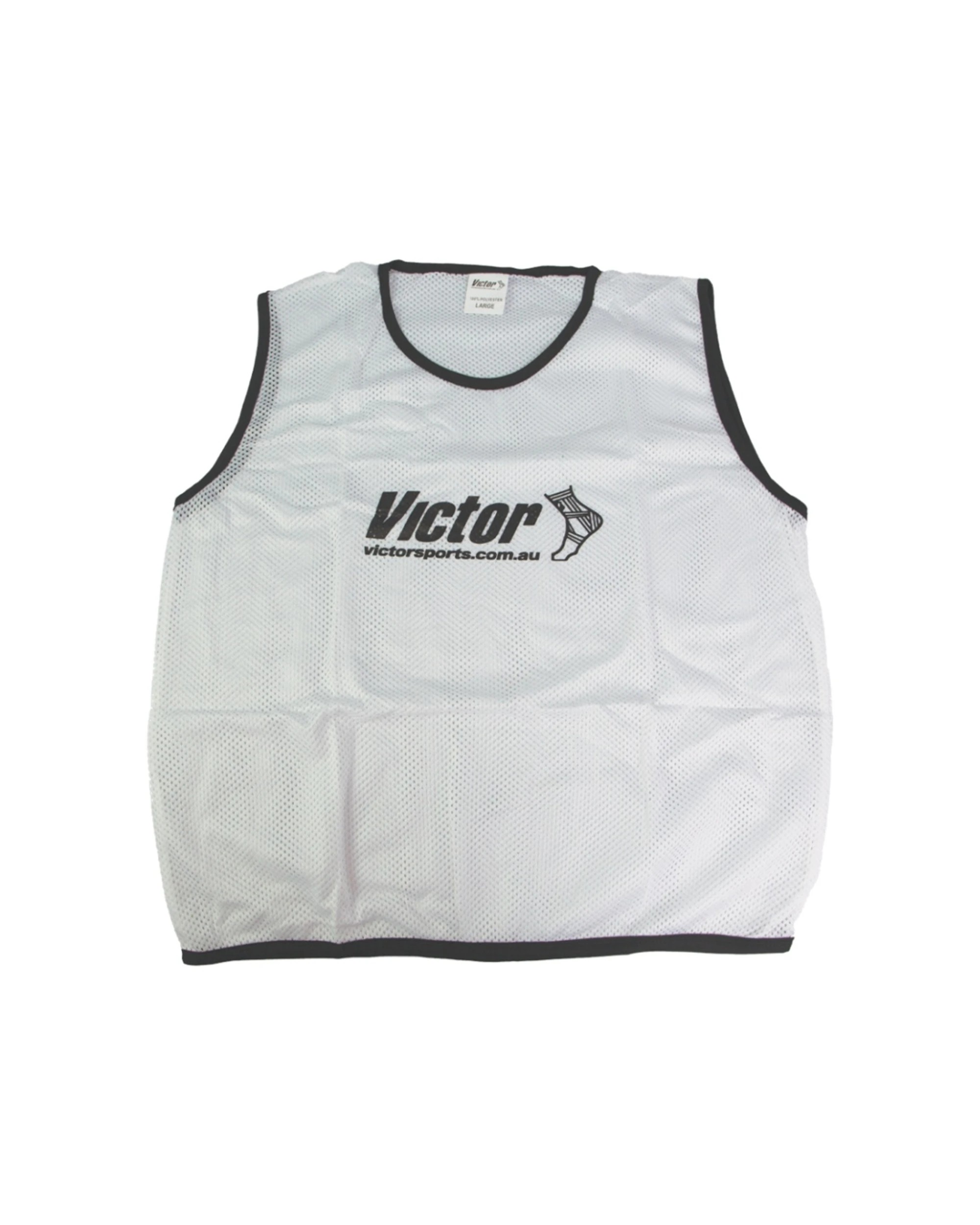 1 Victor Sports Lightweight Fitness Training Vest Mesh Breathable Large - White, 1 of 2