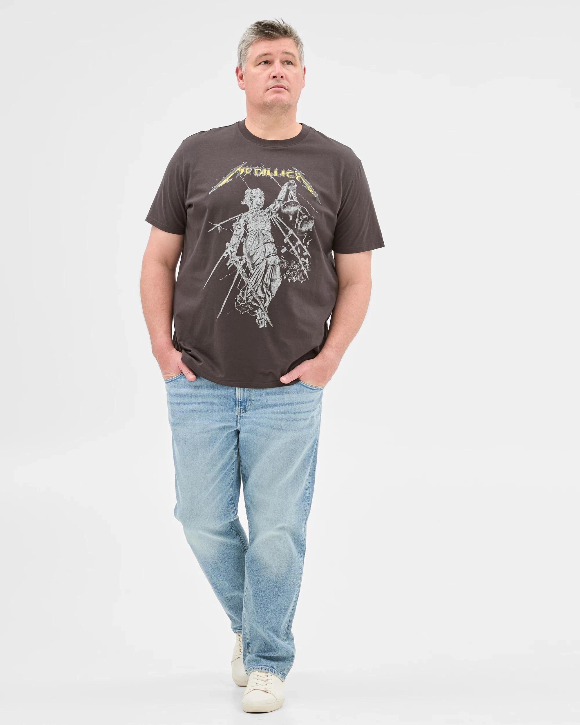 2 Plus Size Licensed Metallica T-Shirt WASHED BLACK, 2 of 5