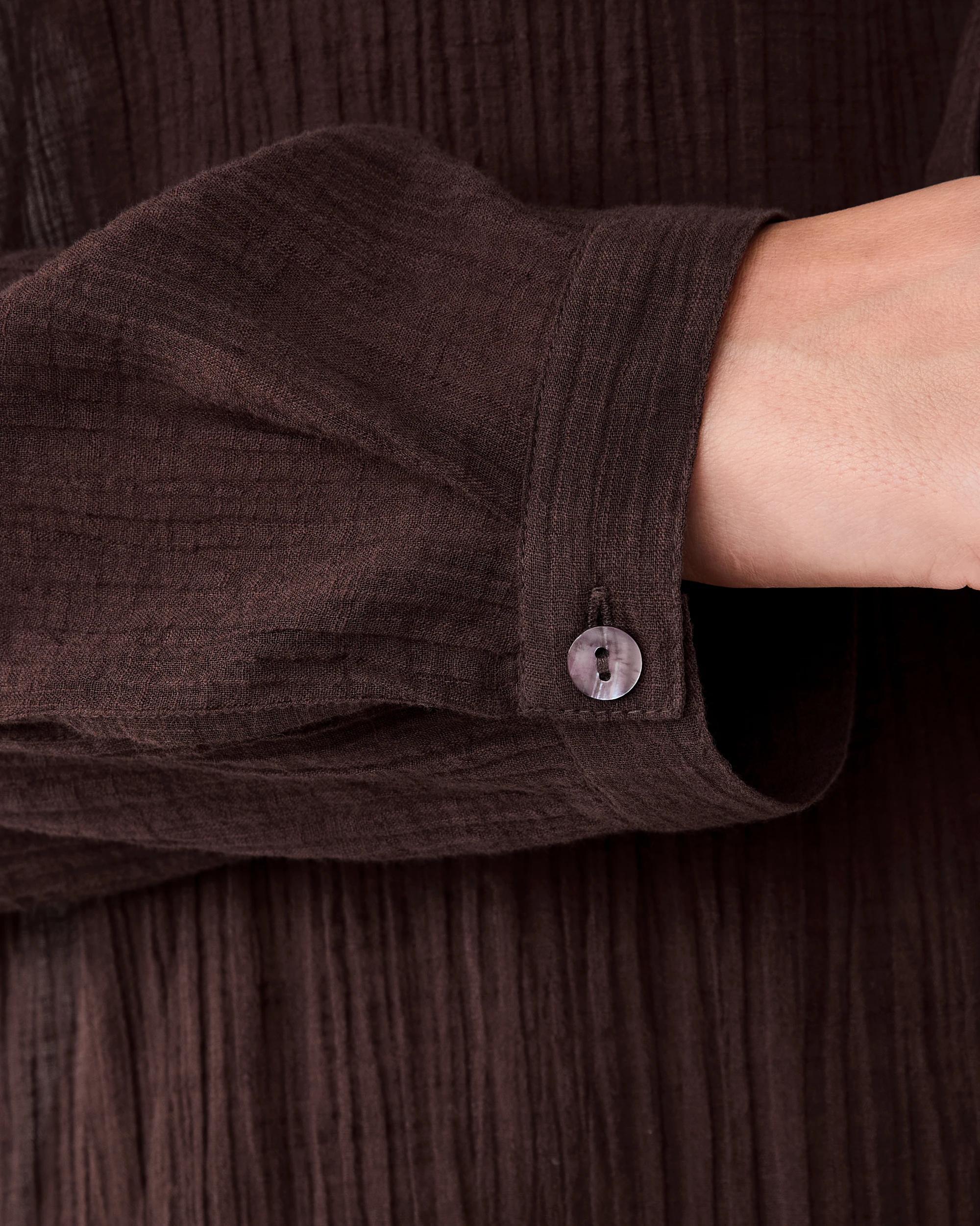 8 Tie Front Cover Up Shirt Cbean, 8 of 9