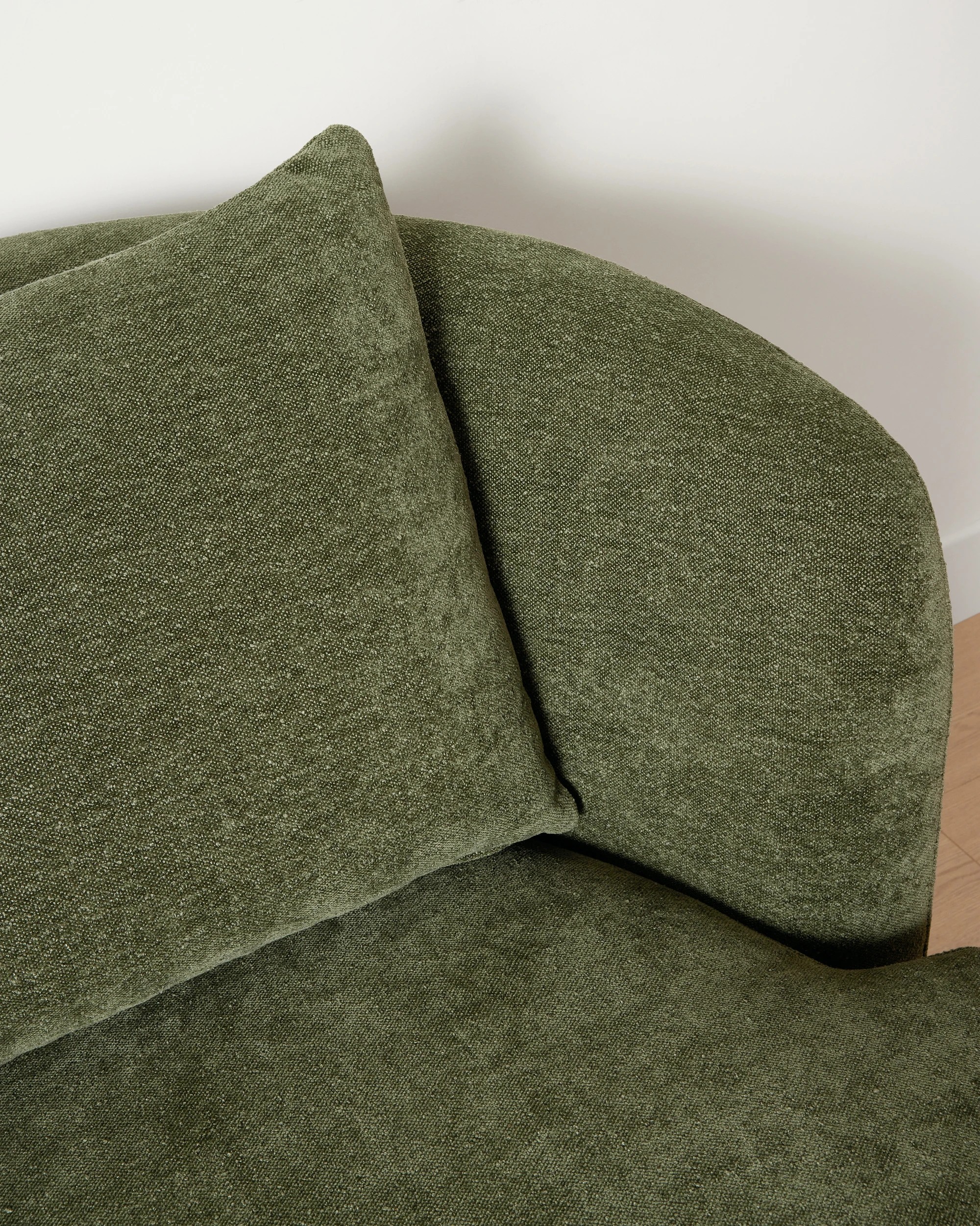 6 Chenille Swivel Chair - Green, 6 of 9