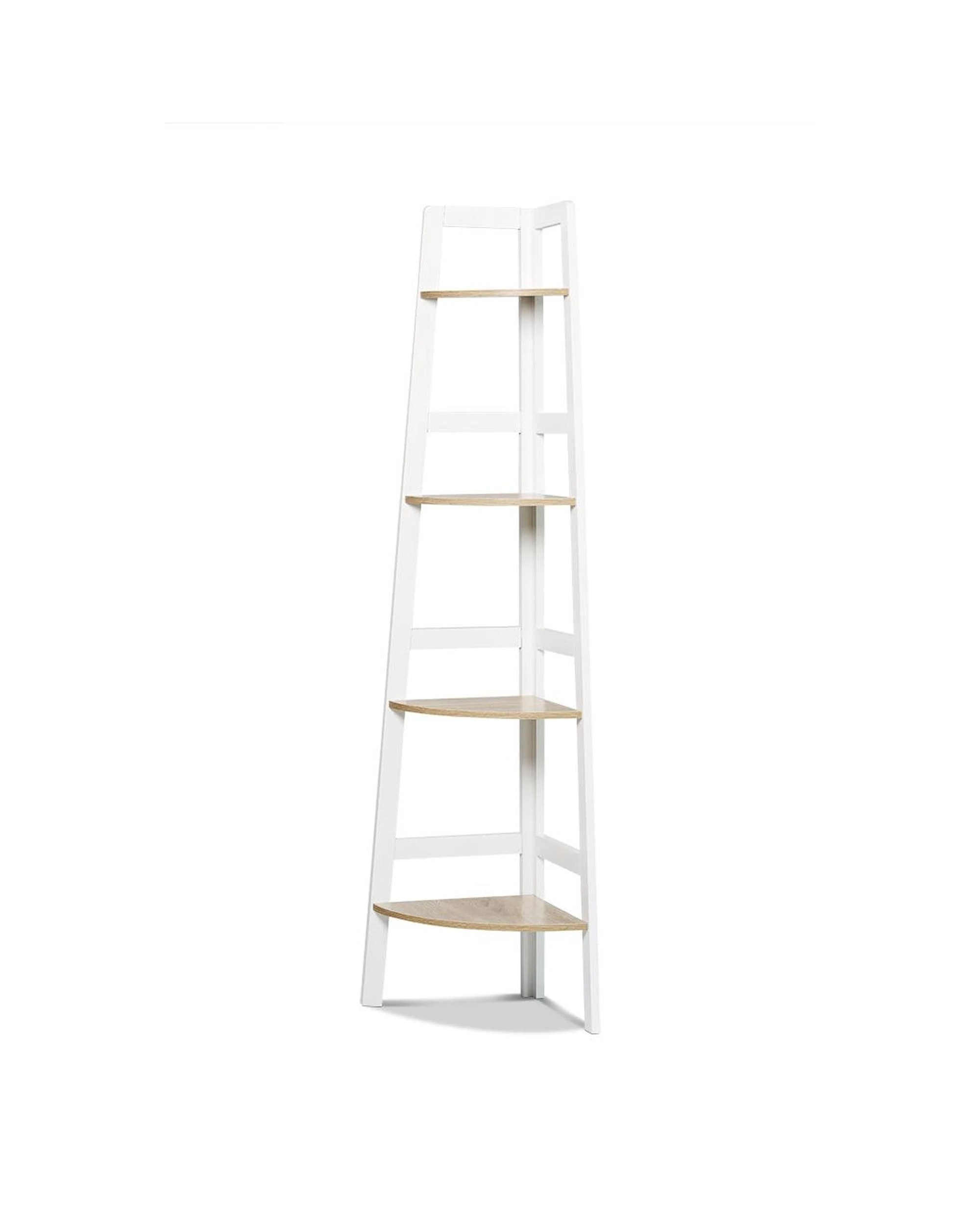 1 Hawaii 4 Tier Display Ladder Corner Shelf Rack White, 1 of 10