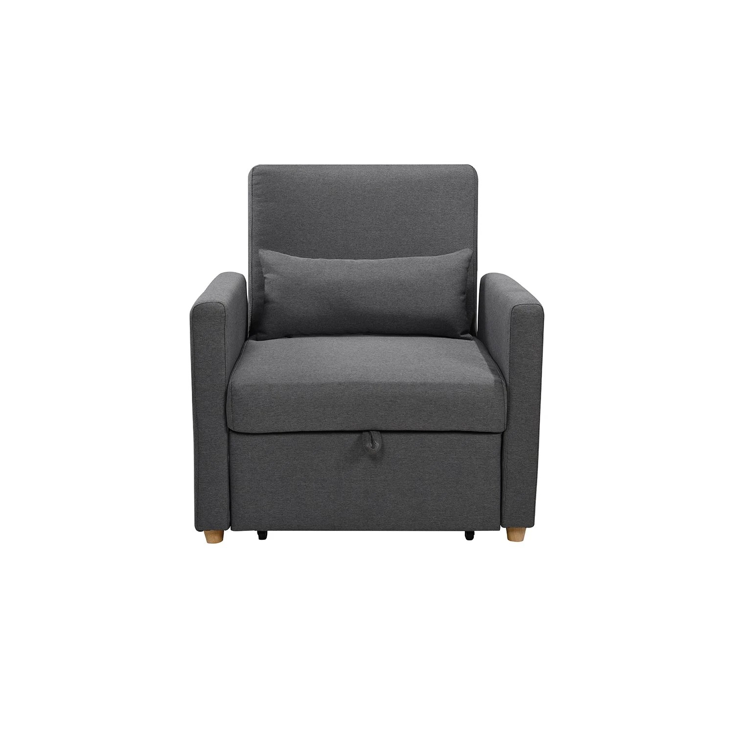 1 Foret Single Seater Pull-out Sofa Bed Lounge Adjustable Couch Furniture Recliner, 1 of 7