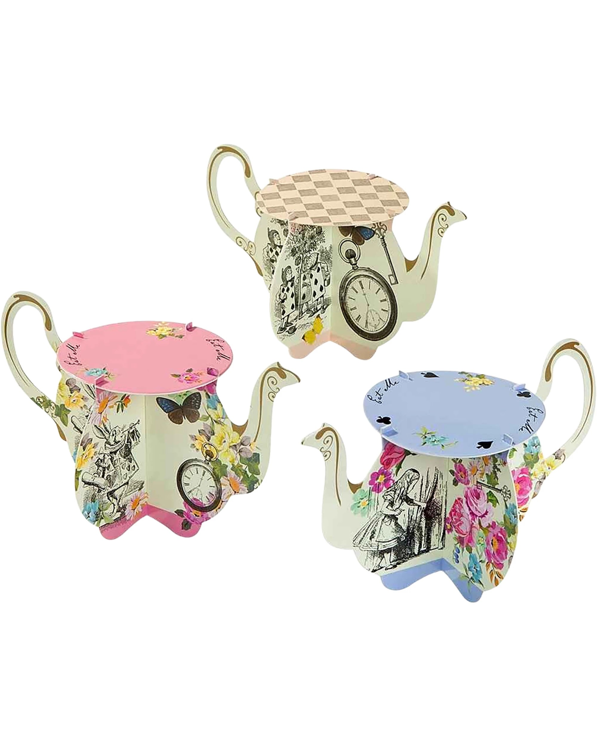 1 Talking Tables Alice In Wonderland Teapot Cupcake Stands Pack of 6 - Assorted, 1 of 4