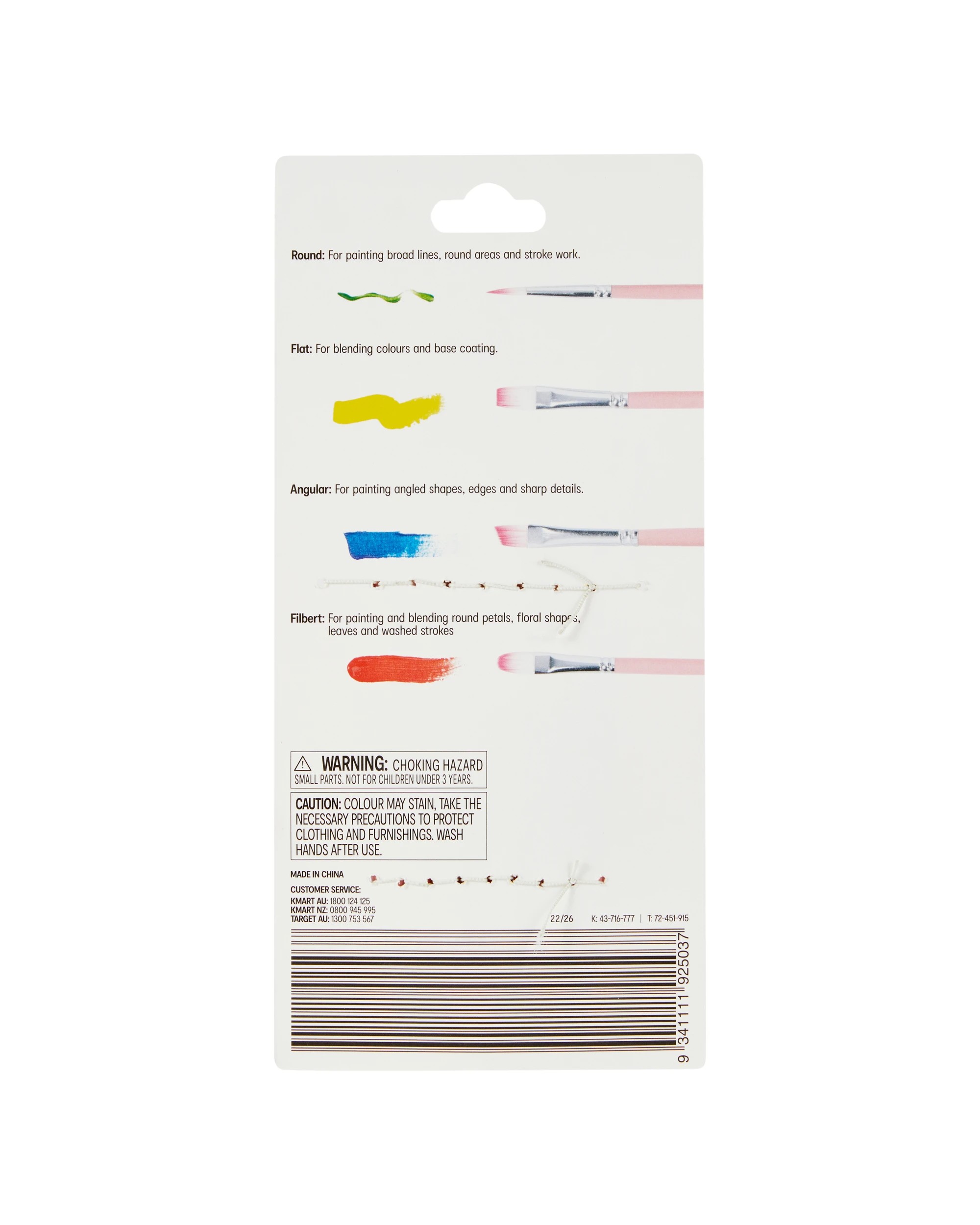 3 10 Pack Paint Brush Set - Pink, 3 of 3