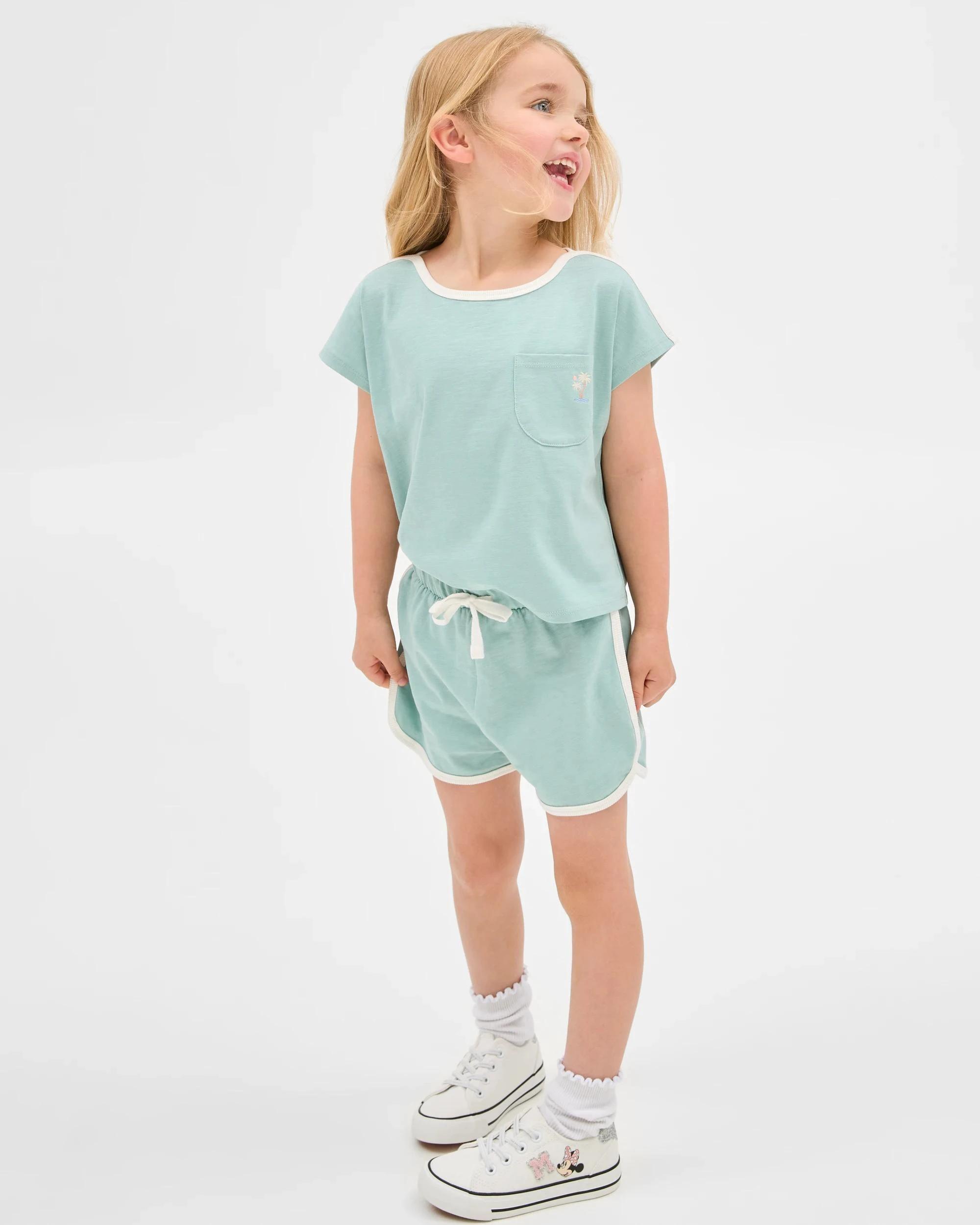 1 Target Australian Cotton Drop Shoulder T-shirt TEAL, 1 of 7