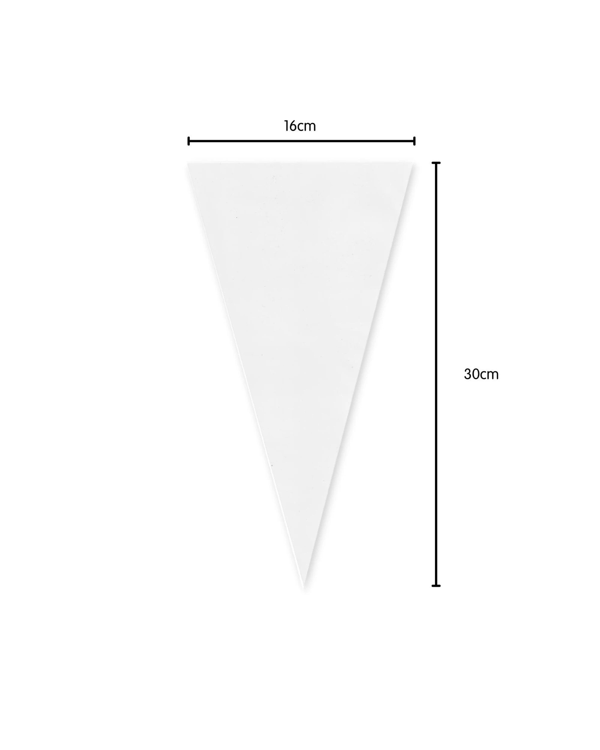 2 Party Maker Clear Triangle Cellophane Bags 16cm x 30cm Pack of 25 - Clear, 2 of 3