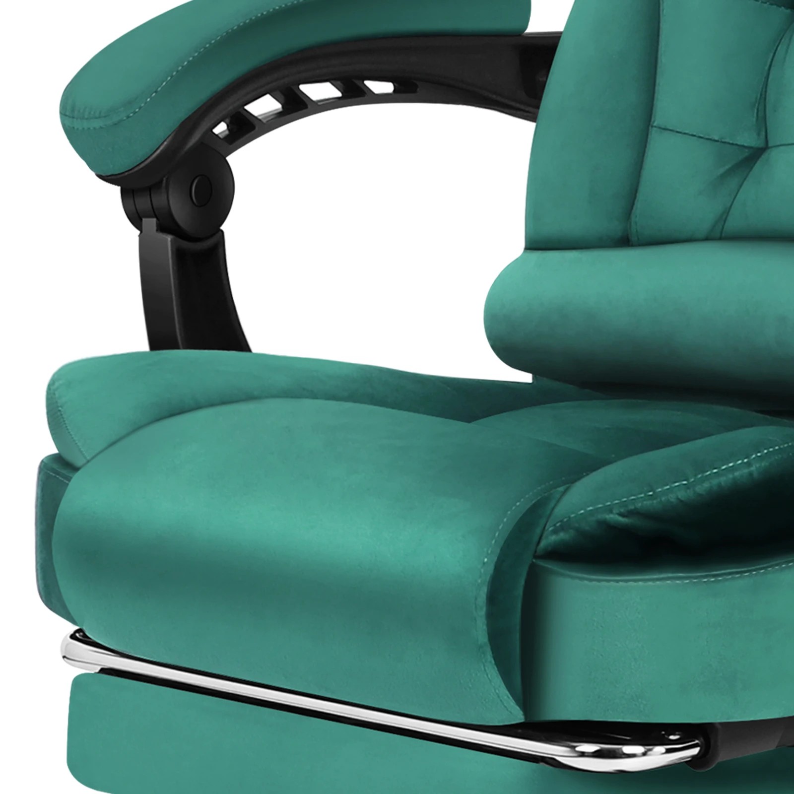 7 Alfordson Massage Office Chair Footrest Executive Gaming Racing Velvet Seat - Green, 7 of 10