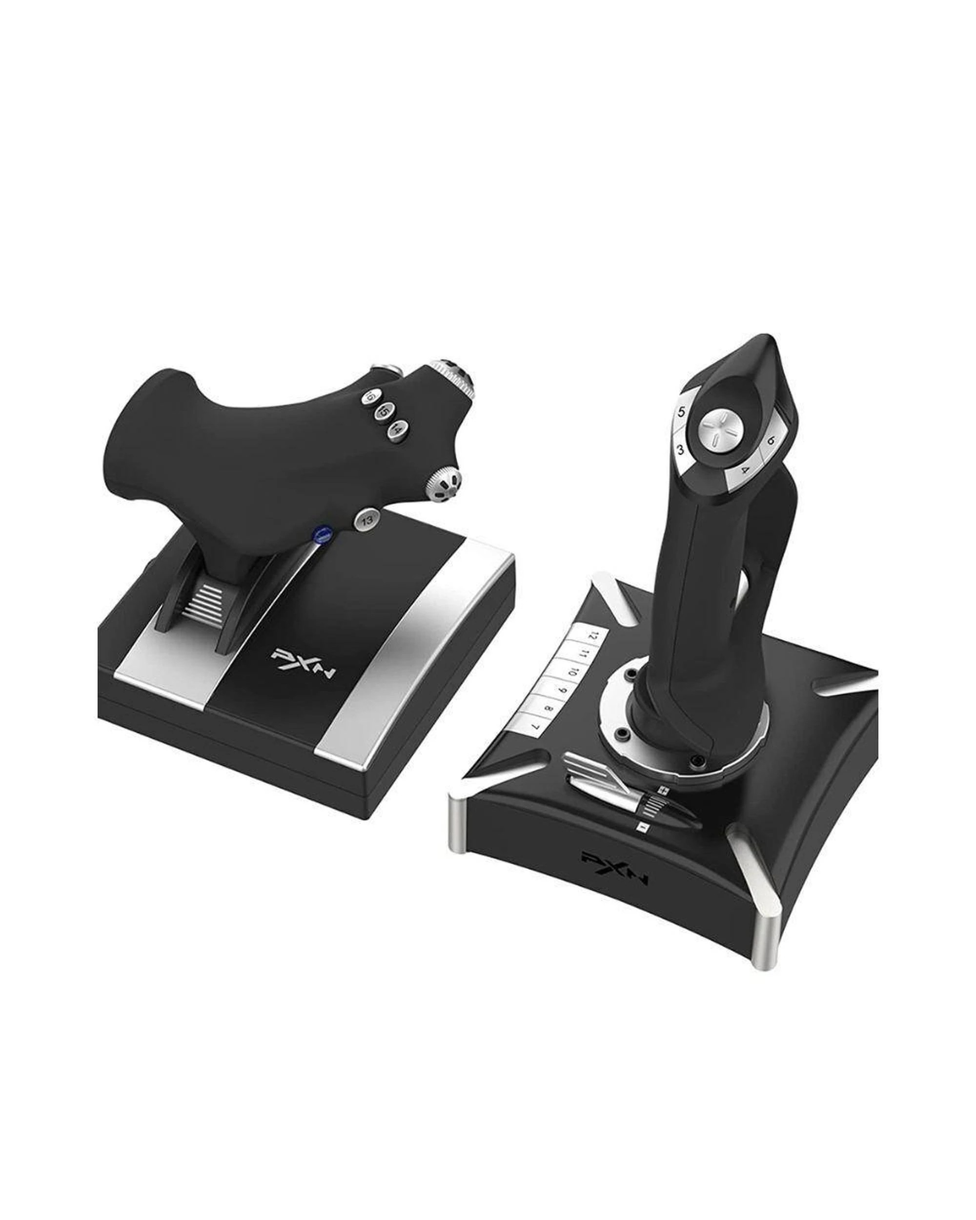 4 PXN-2119PRO Black Wired Flight Stick PC Consoles Joystick Controller for Flight Simulation Games, 4 of 10