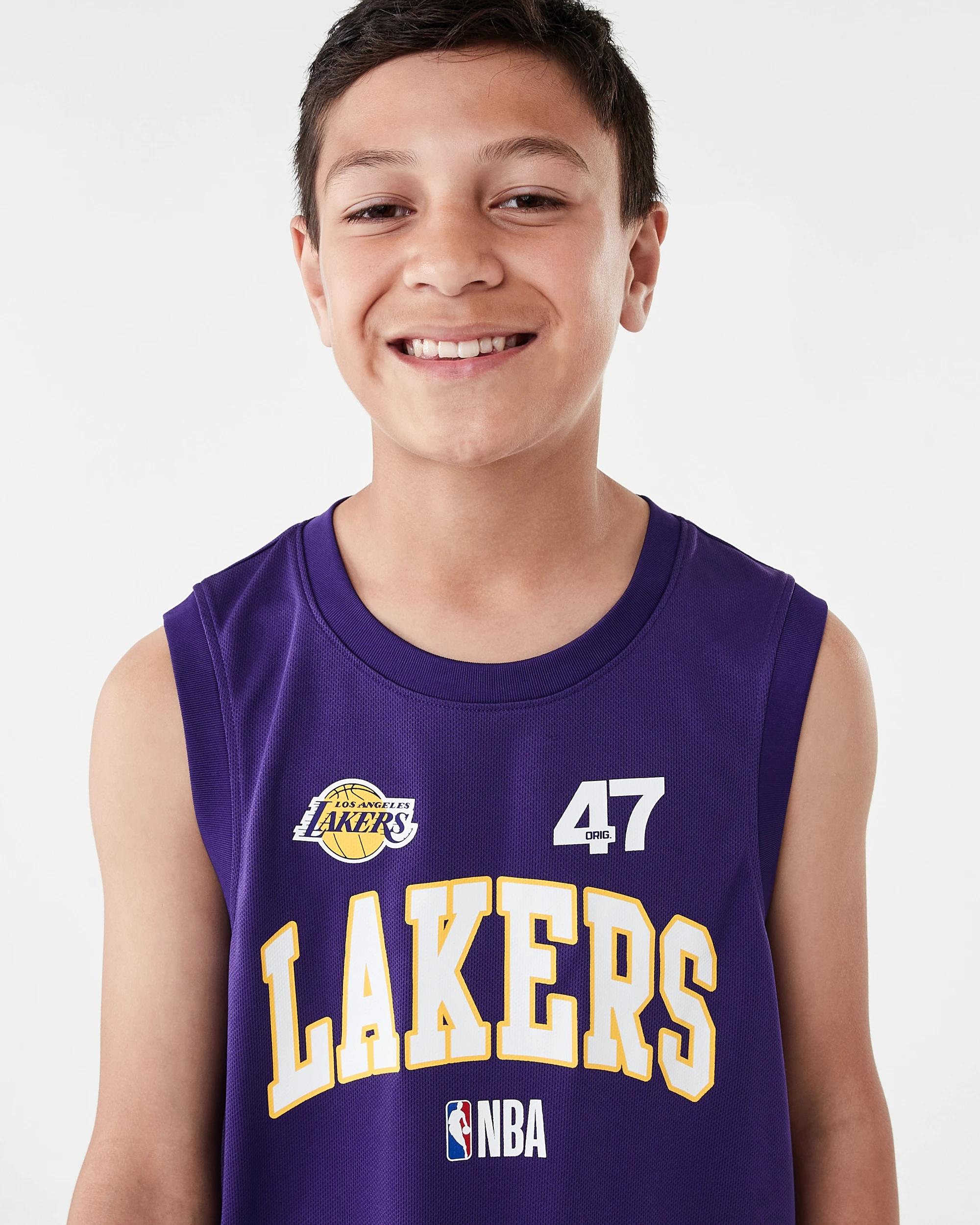 4 Official NBA Kids Mesh Tank PURPLE LAKERS, 4 of 8
