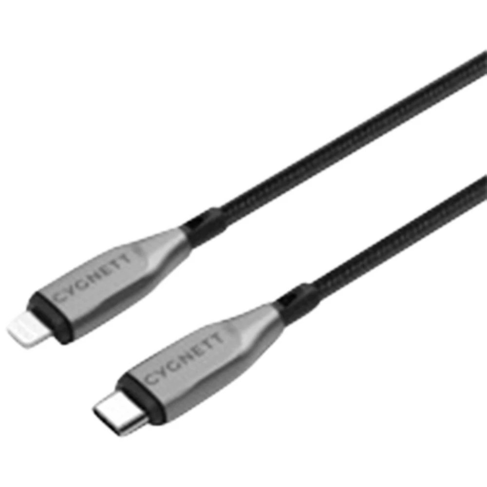 1 Cygnett Armoured Lightning to USB-C Cable 2m Black, 1 of 3