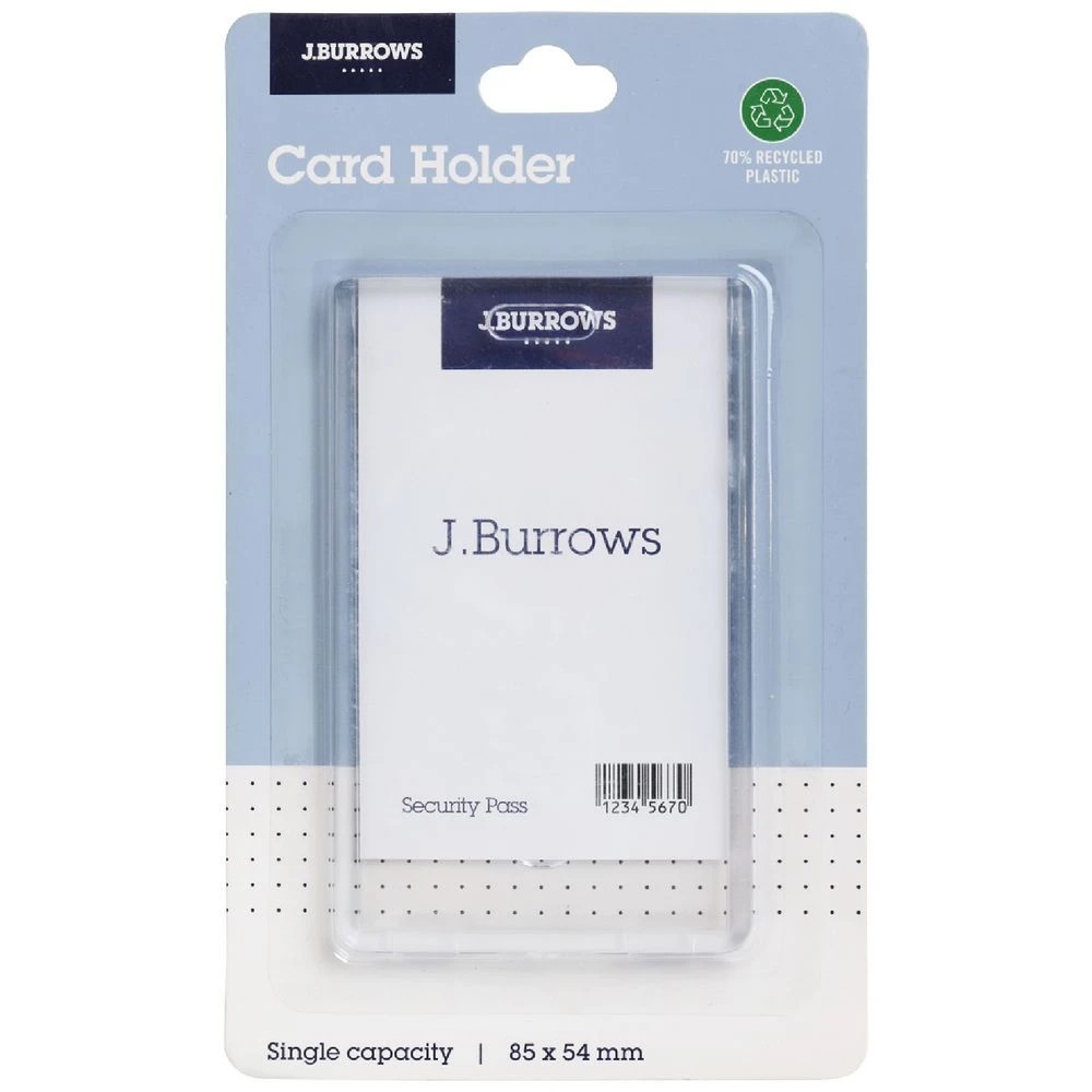 1 J.Burrows Card Holder Portrait Clear, 1 of 4