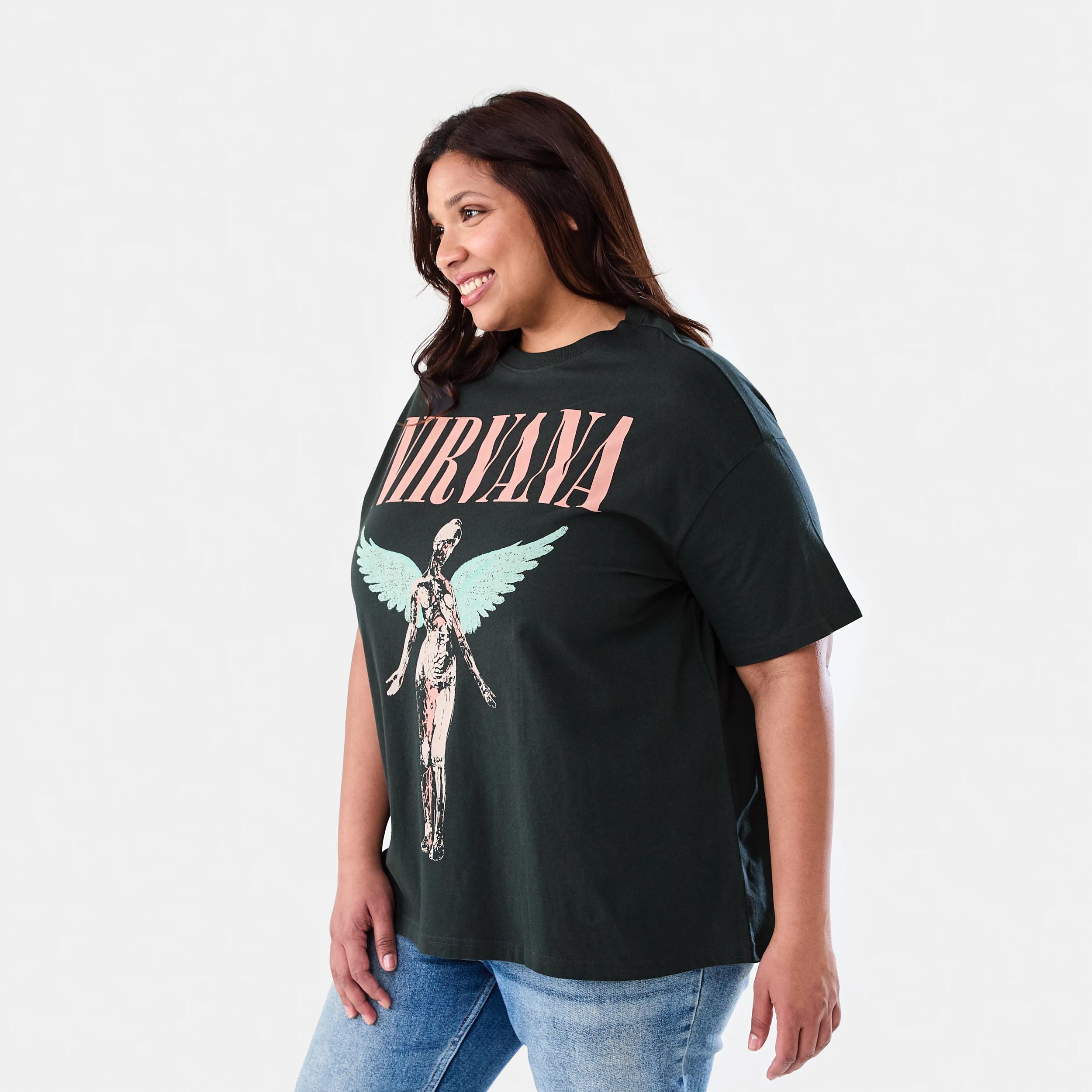 2 Curve Short Sleeve Nirvana License T-shirt Nirvana Bk, 2 of 6