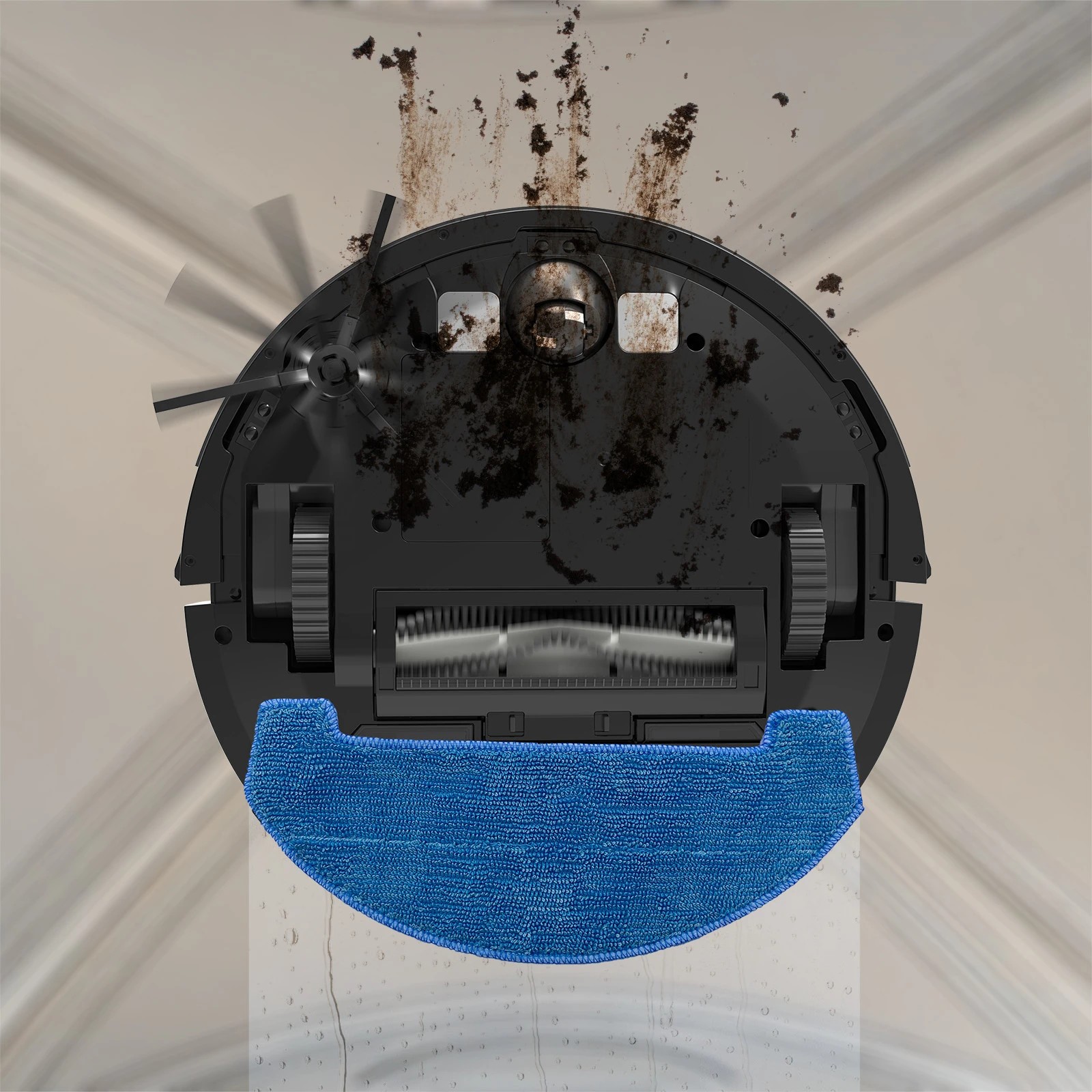 3 MyGenie Laser Sonic AI Robotic Vacuum and Mop - Black, 3 of 4