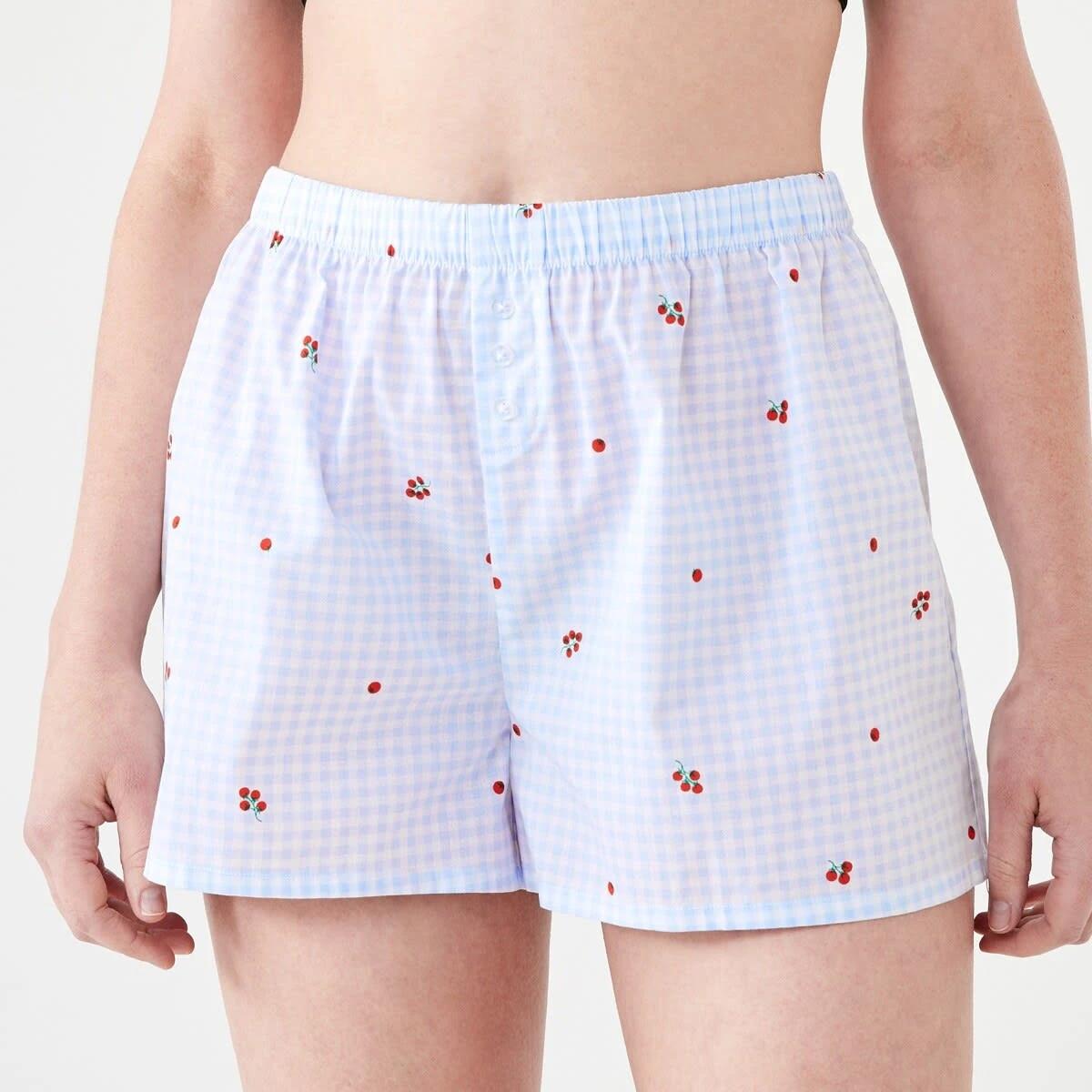 1 Woven Boxer Shorts TOMATO CHECK HALOGEN BLUE, 1 of 6