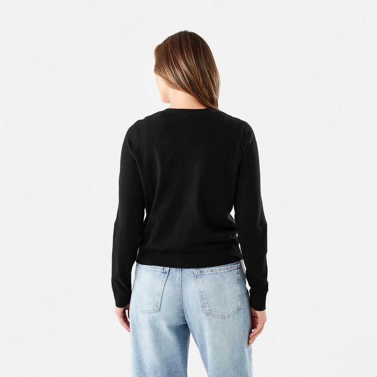 3 V-Neck Lightweight Cardigan BLACK, 3 of 6