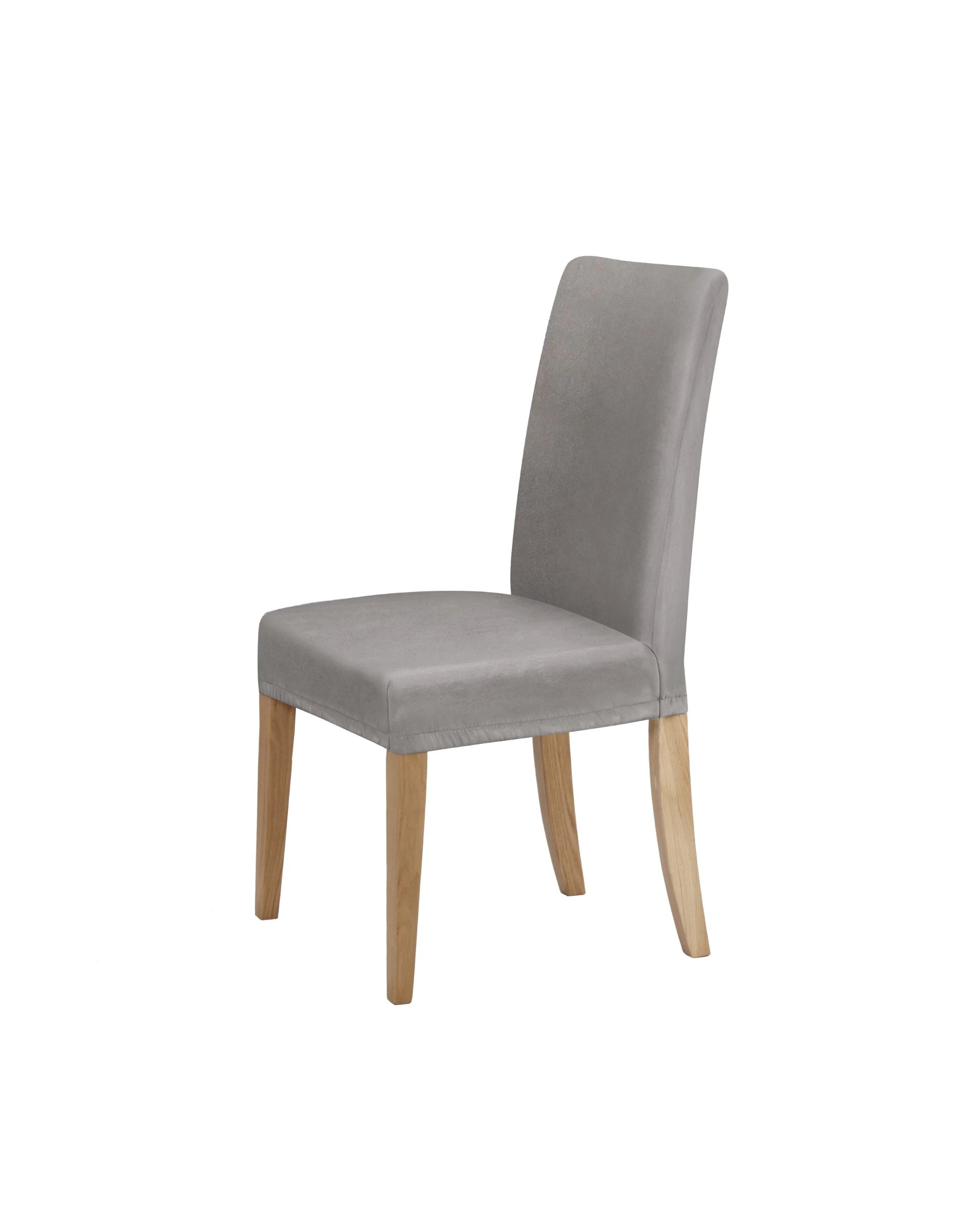 2 Sherwood Home Premium Faux Suede Dining Chair Cover - Silver, 2 of 4